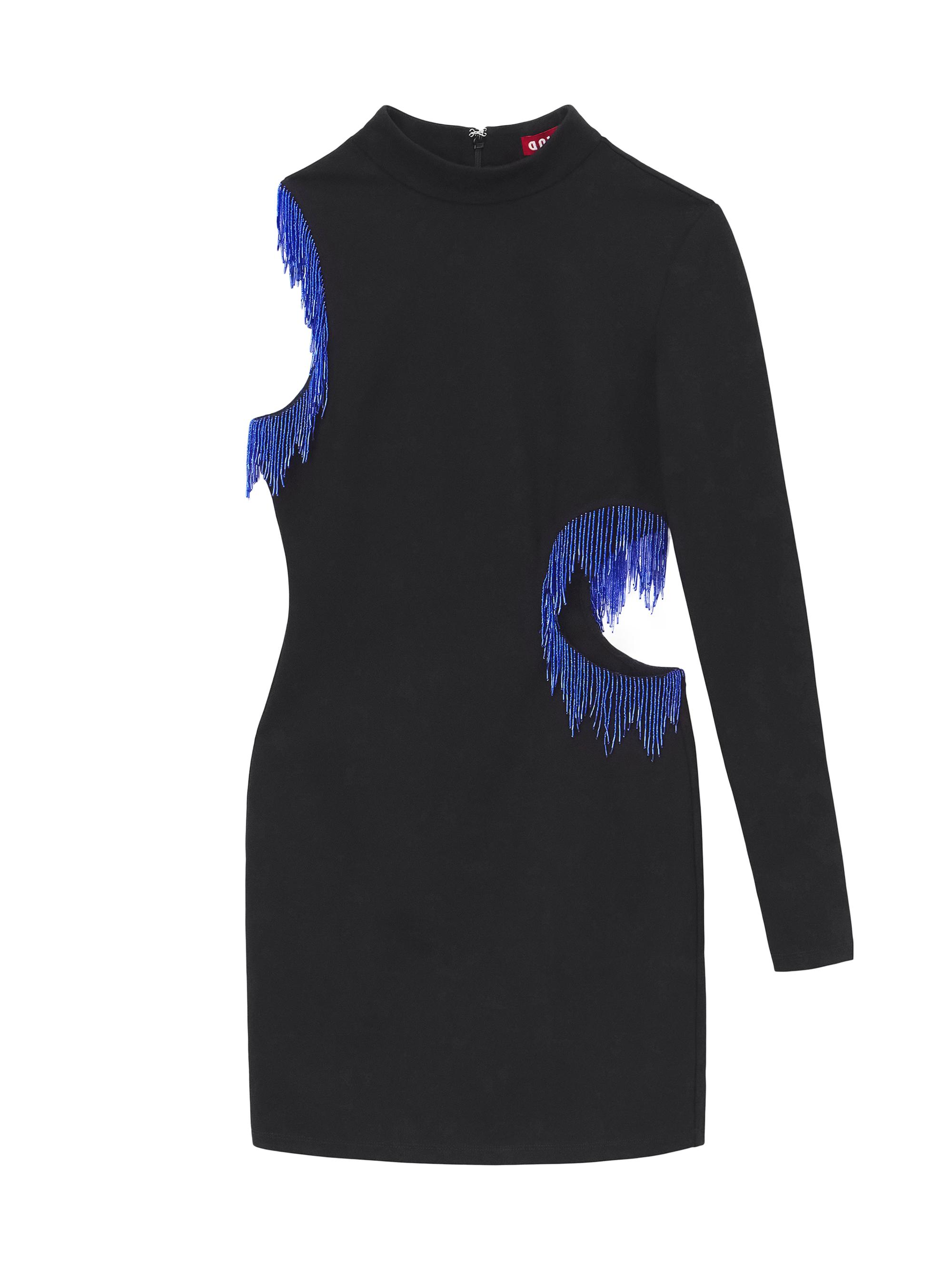 Staud Women's Kirsten Beaded Cut-Out Minidress - Black