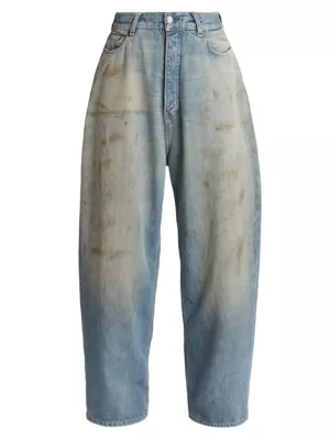 Shop Acne Studios Penicillin Distressed High-Rise Loose-Leg Jeans | Saks  Fifth Avenue
