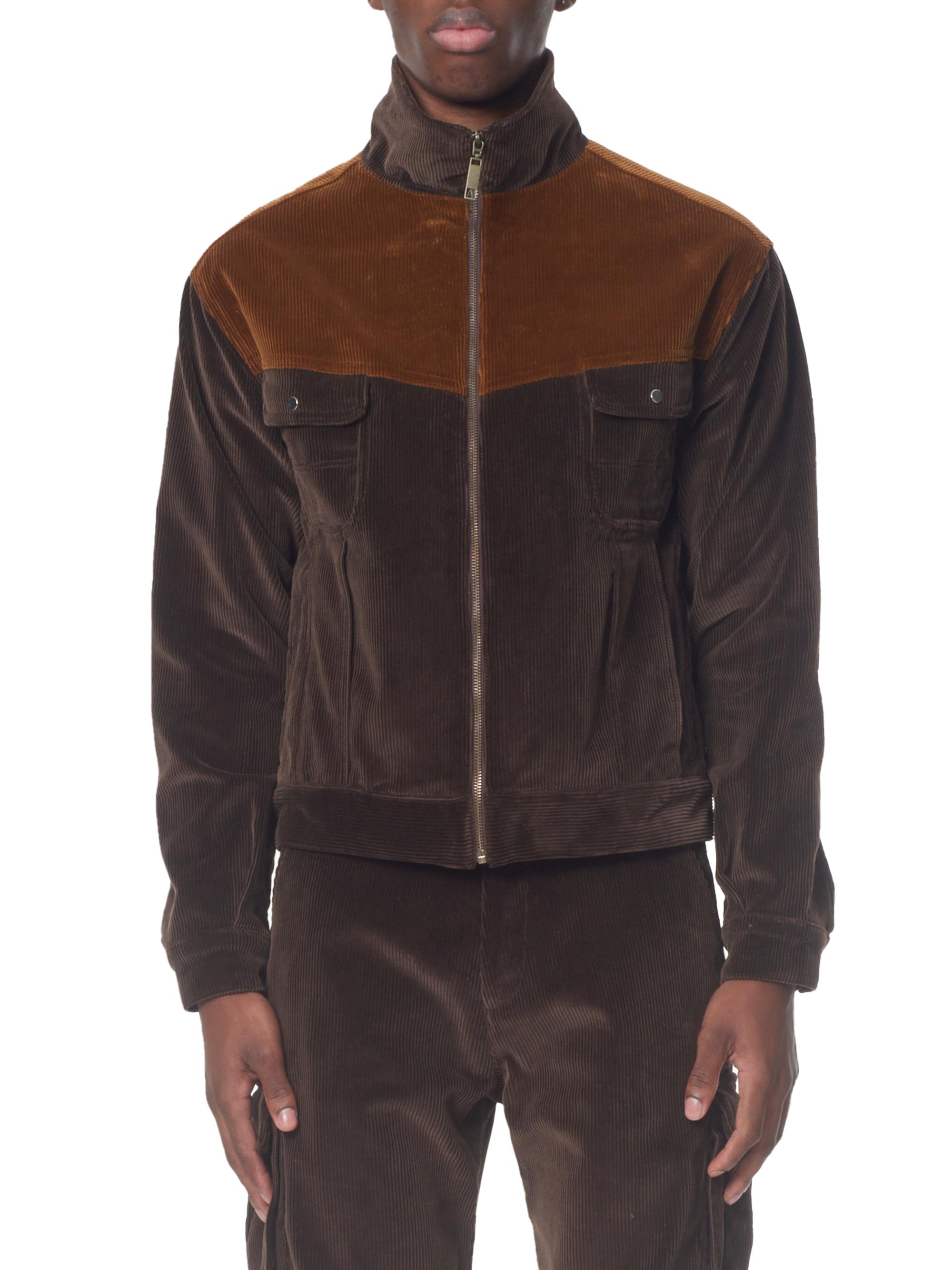 Ahluwalia Men's Iniquity Corduroy Track Jacket - Brown