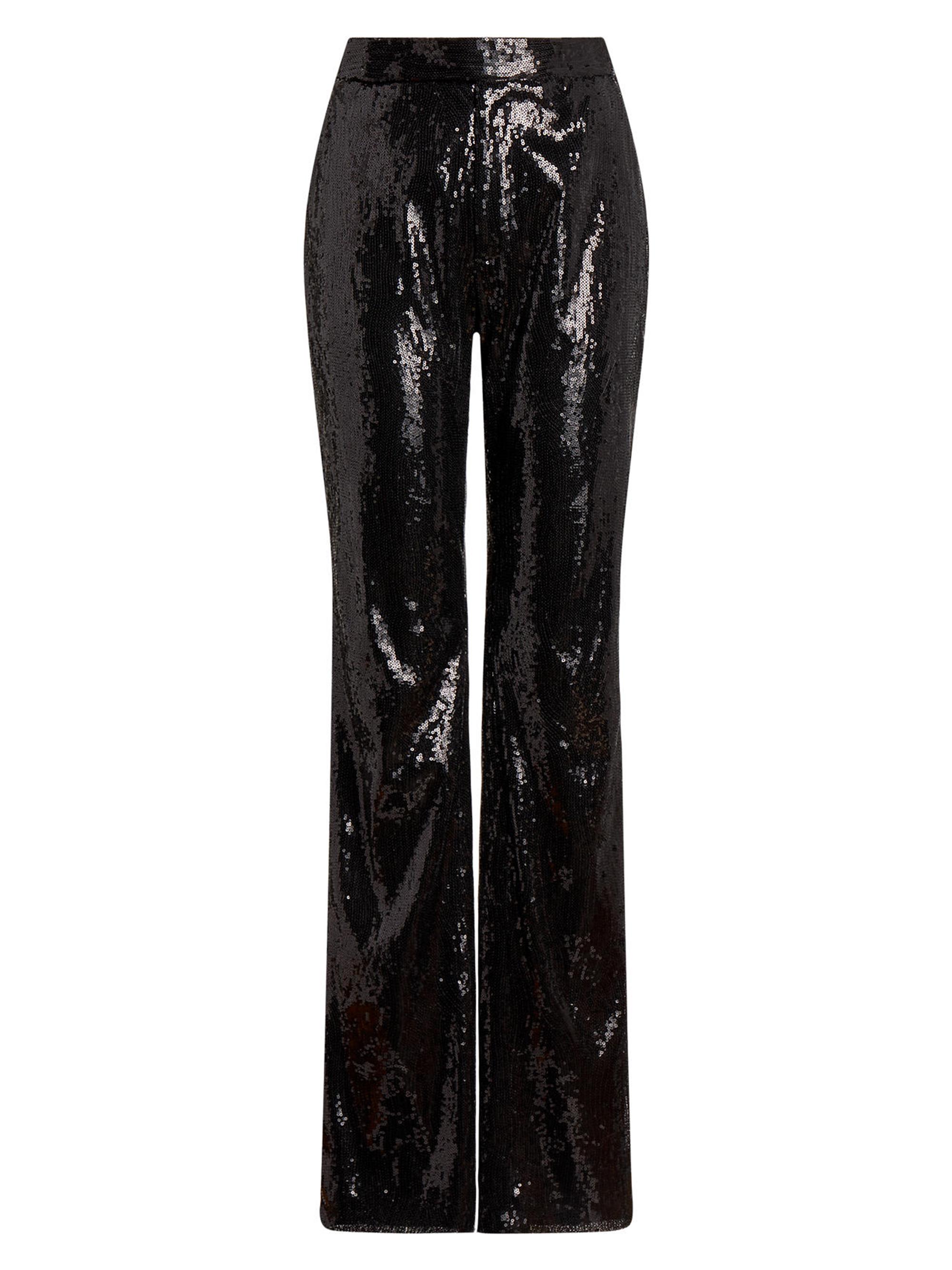 Ralph Lauren Collection Women's Sequin Straight-Leg Pants - Black