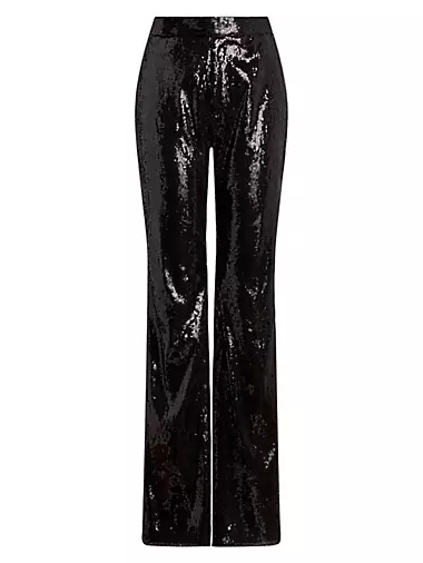 Lauren Ralph Lauren Womens Azarelle Printed Pull On Wide Leg Pants Black M  at  Women's Clothing store