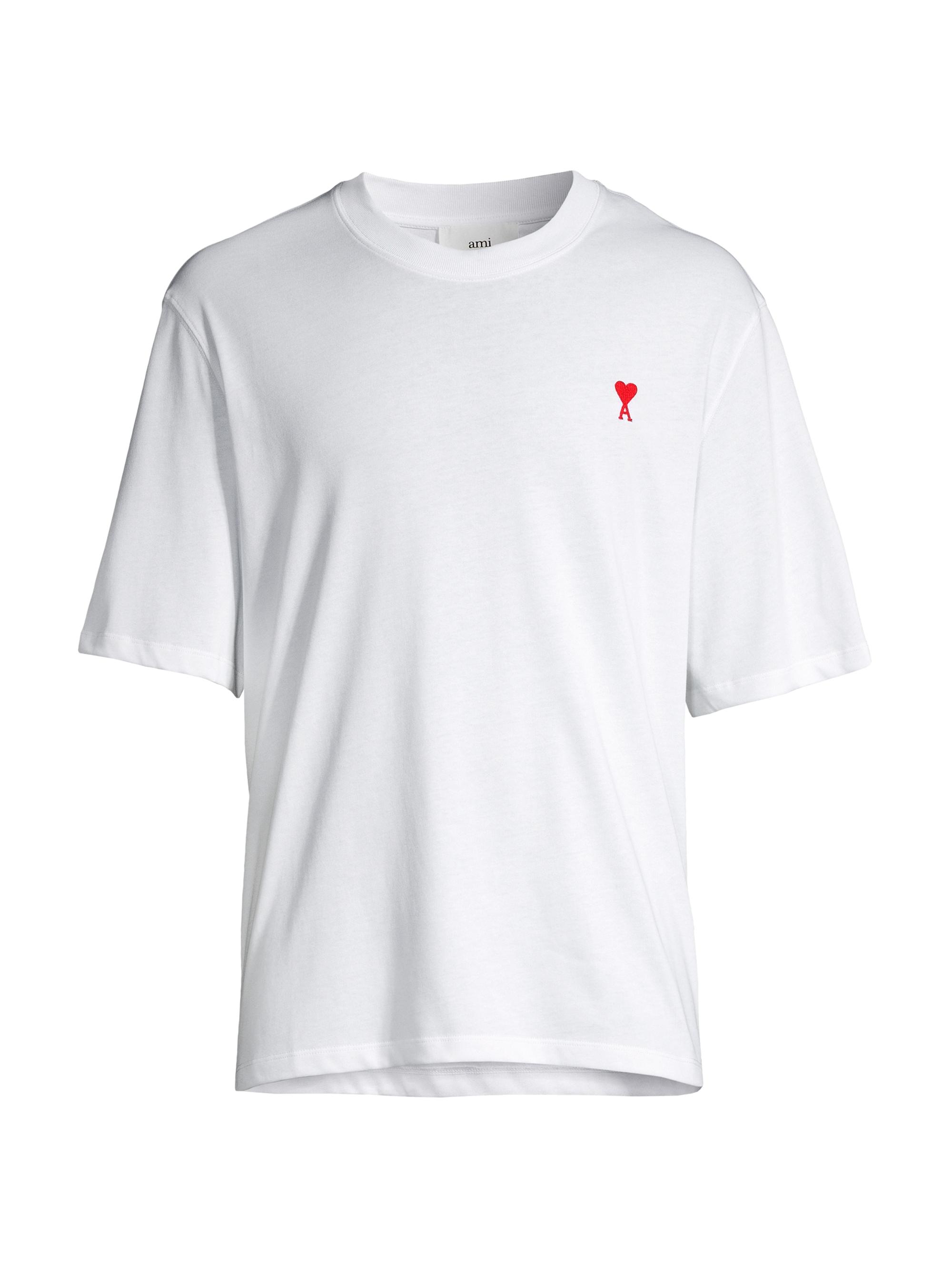 AMI Paris Men's Ami De Coeur Crewneck T-Shirt - White