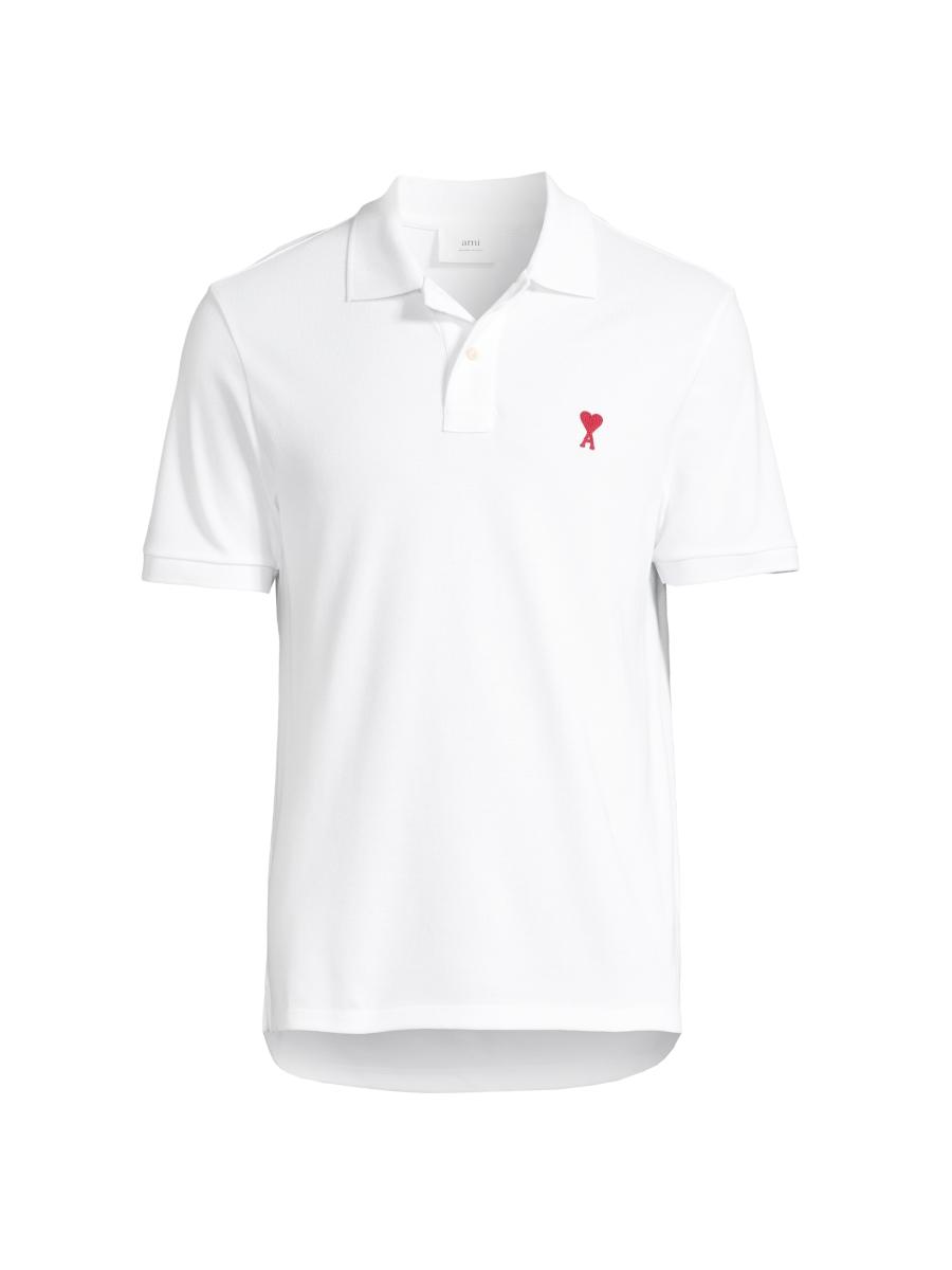 ★AMI PARIS★ami de coeur polo shirt★大人気★ Night Blue Ami De Coeur Polo Shirt | AMI PARIS
