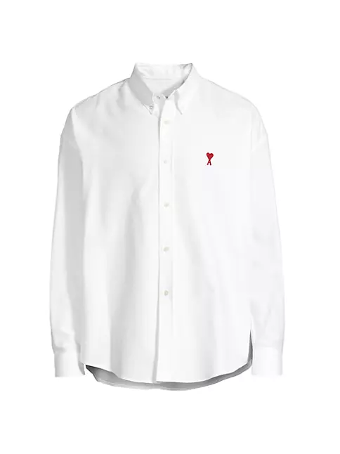 Shop AMI Paris Boxy Ami De Coeur Button-Up Shirt | Saks Fifth Avenue
