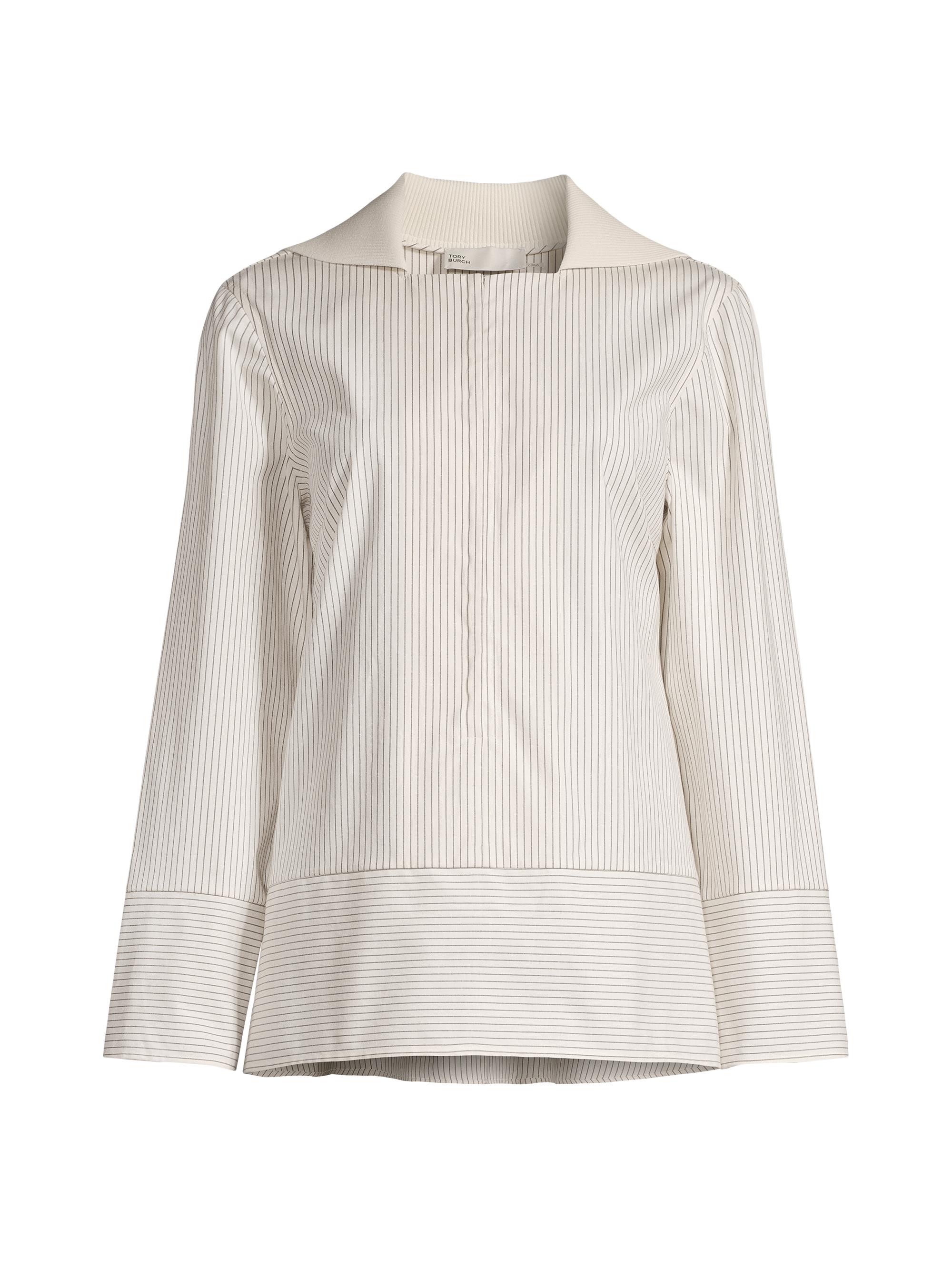 Tory Burch Women's Hook-And-Eye Tunic Top - French Cream