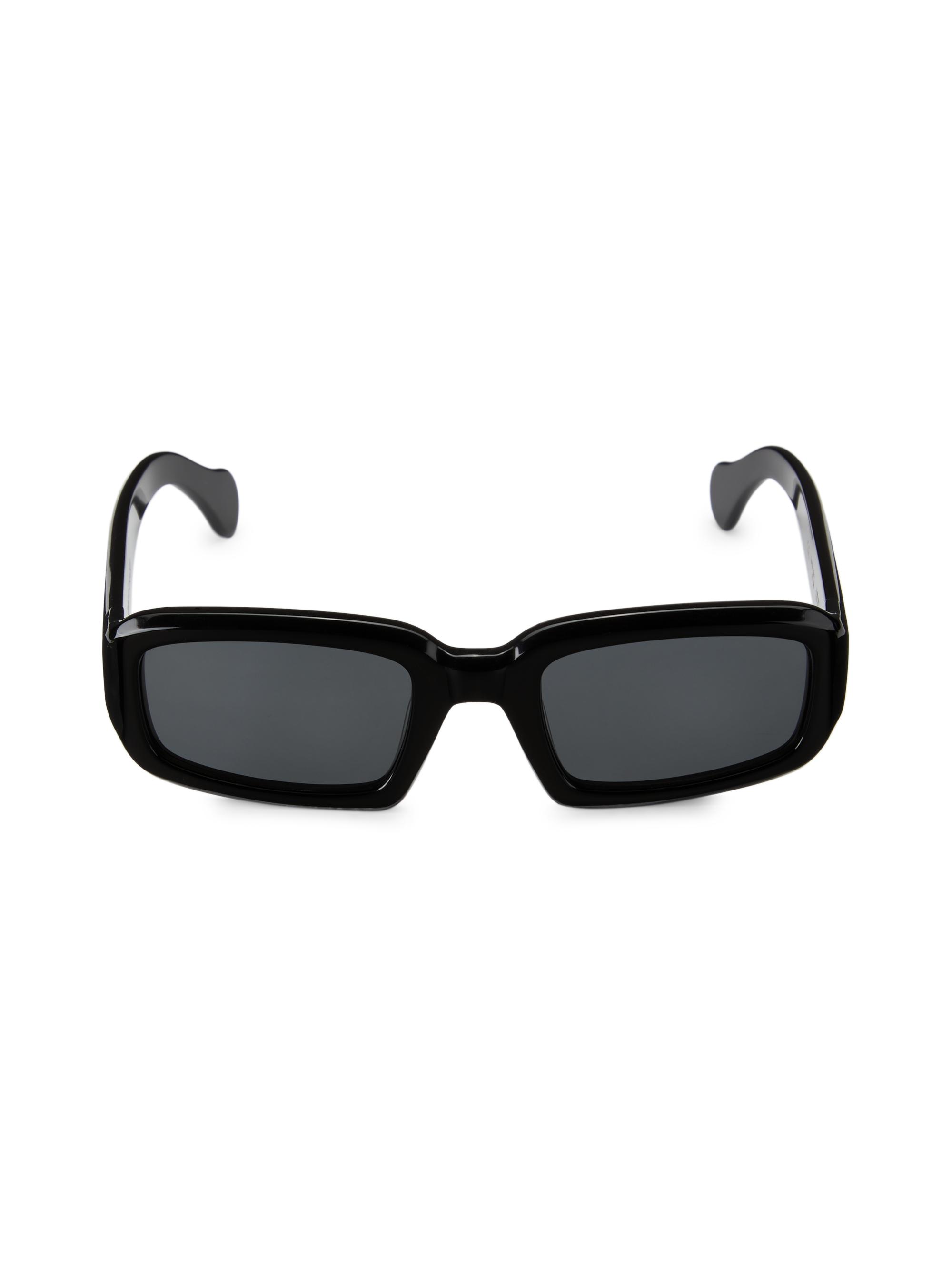 Port Tanger Men's Mektoub 53MM Rectangular Sunglasses - Black