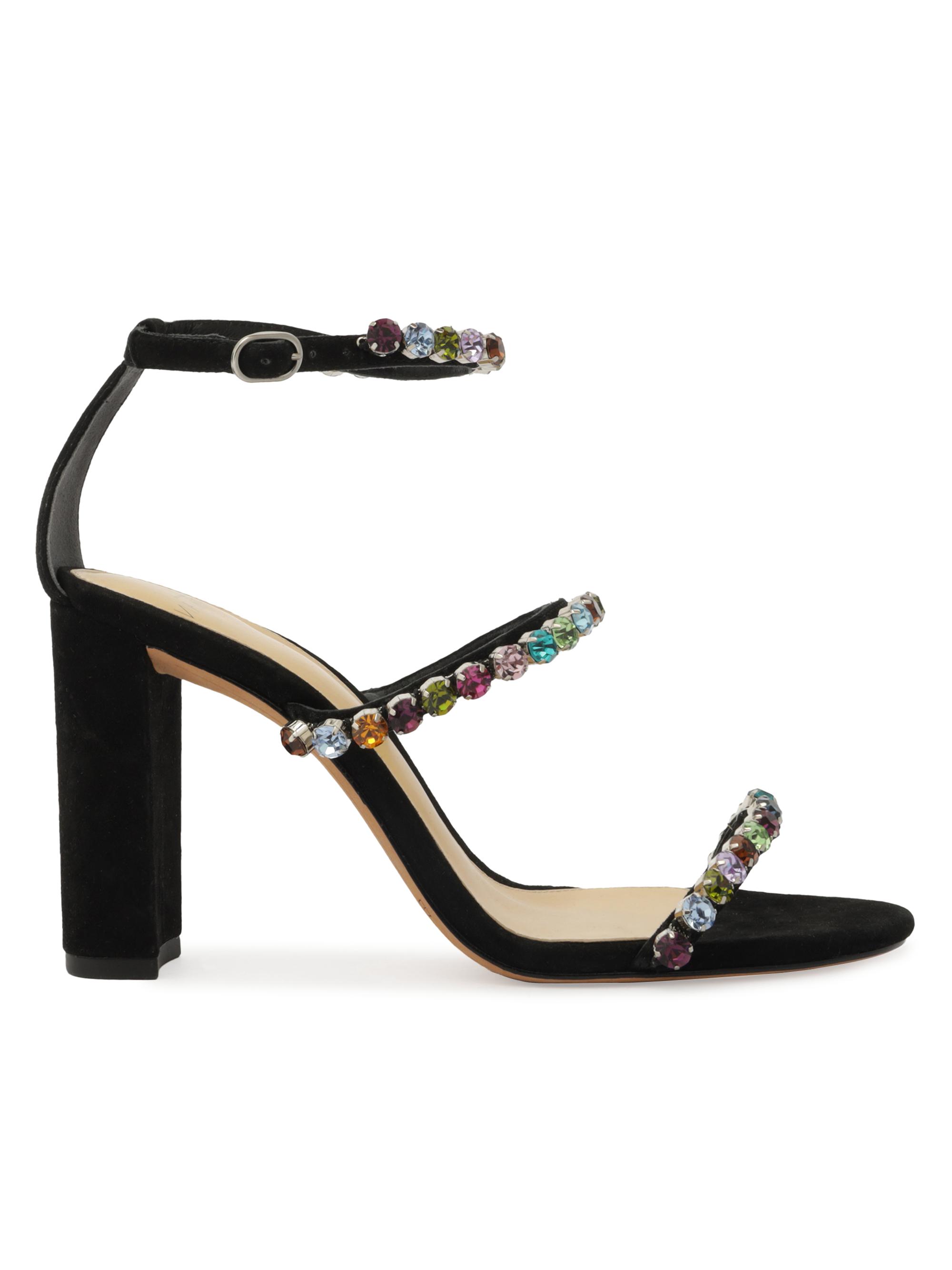 Alexandre Birman Women's Alexa 90MM Crystal-Embellished Suede Sandals - Black