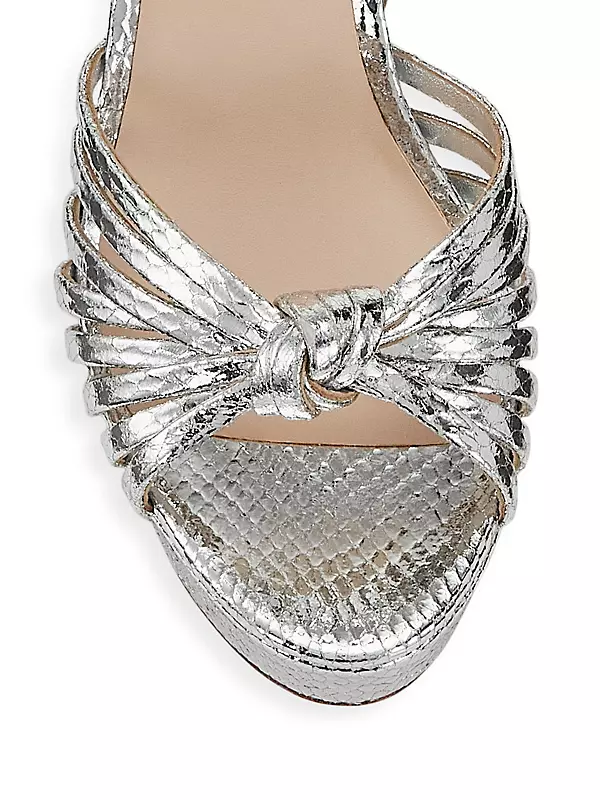 Shop Loeffler Randall Rivka 115MM Leather Knot Platform Shop Loeffler Randall Rivka 115MM Leather Knot Platform