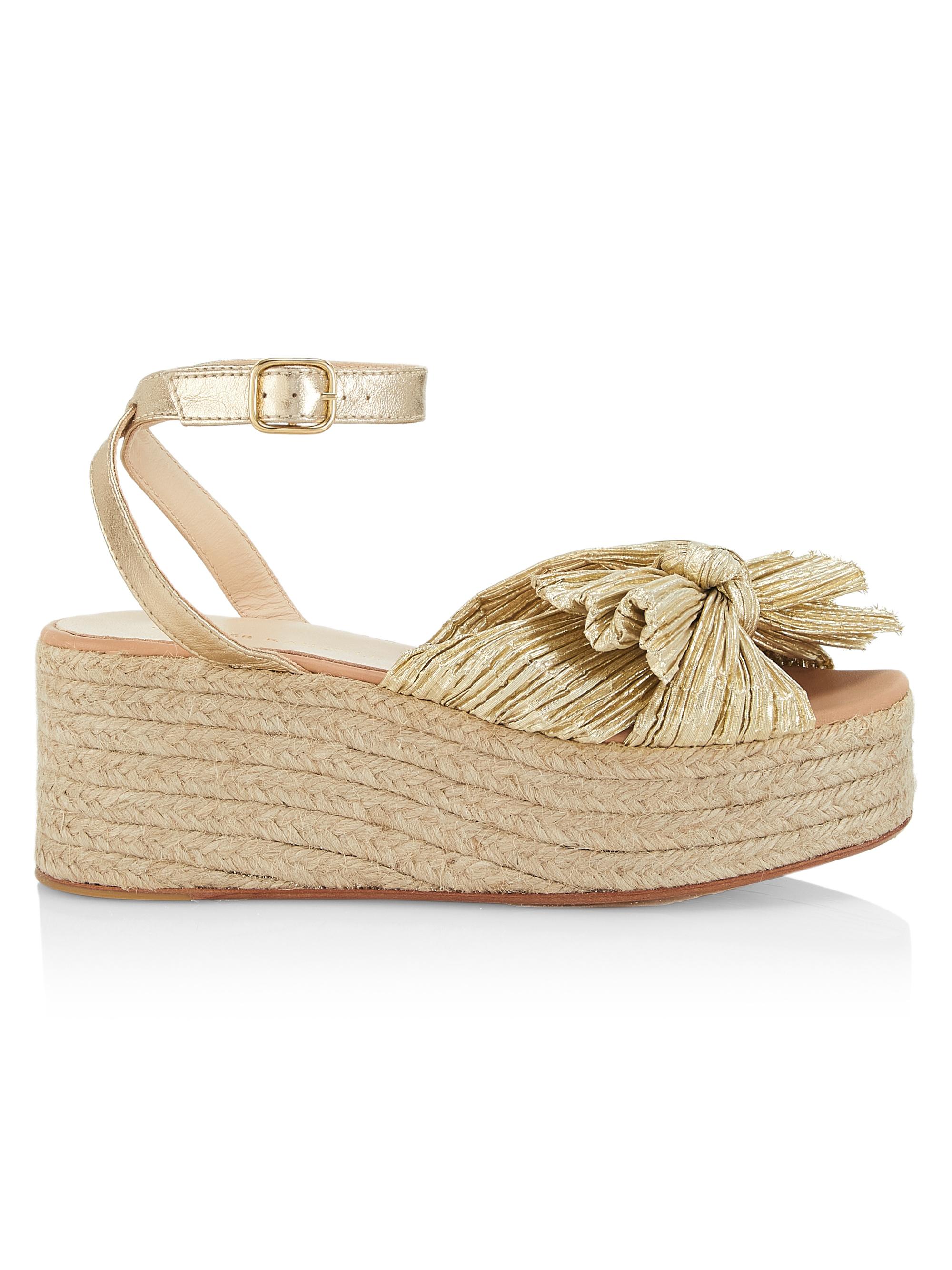Loeffler Randall Gaby Pleated Bow Espadrille Sandals Saks Fifth