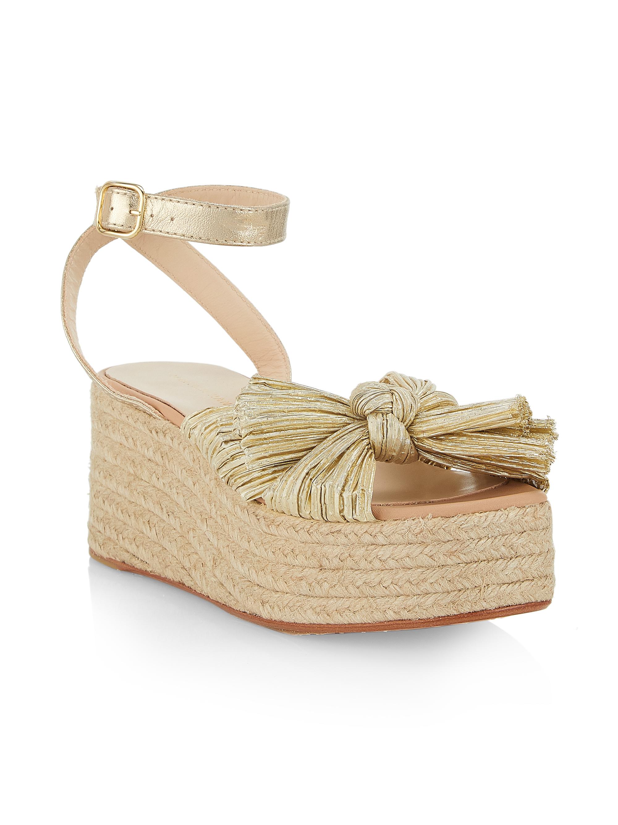 Loeffler Randall Gaby Pleated Bow Espadrille Sandals | Saks Fifth