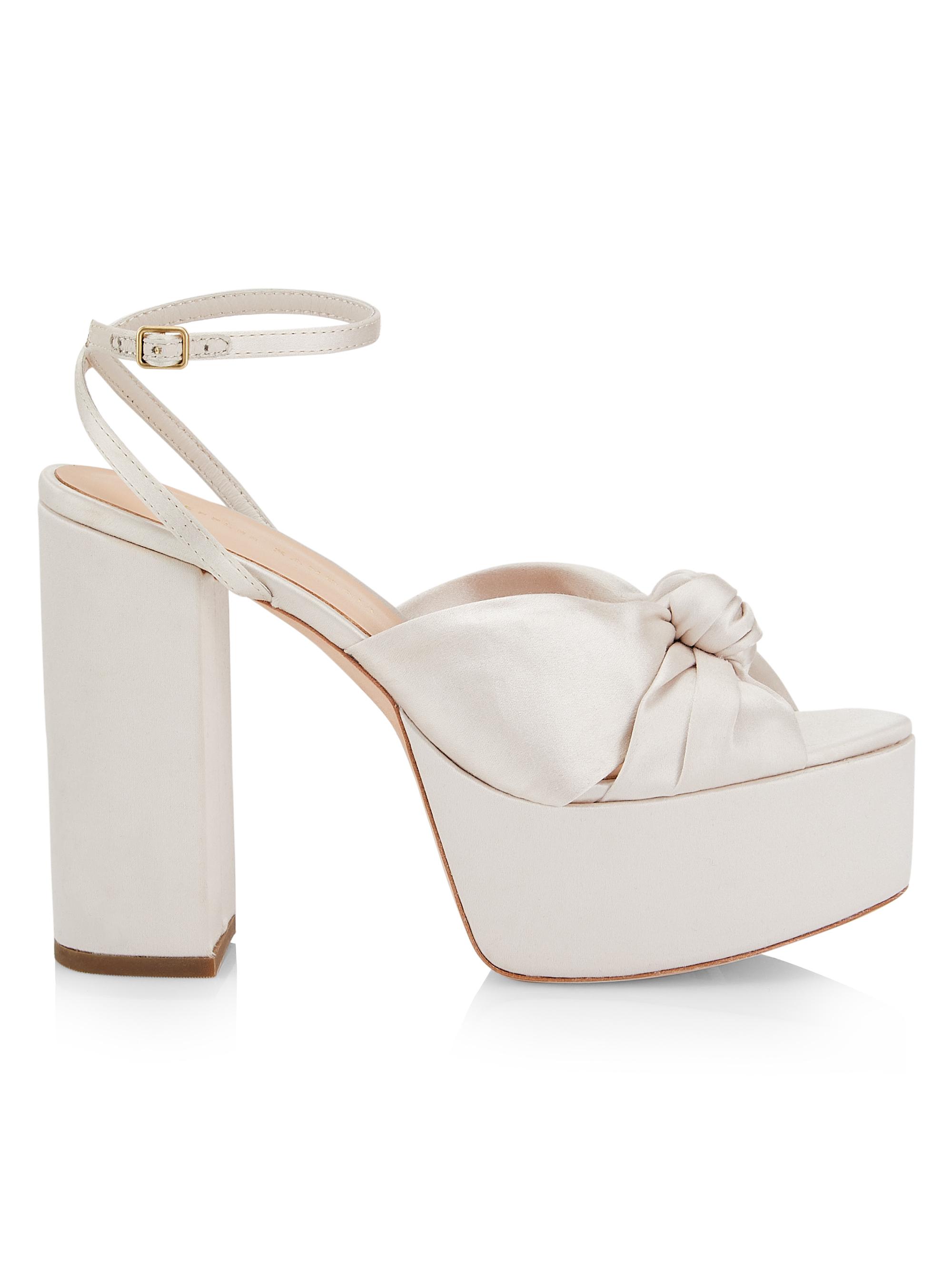 Loeffler Randall Women's Roz 120MM Knot Platform Sandals - Cream