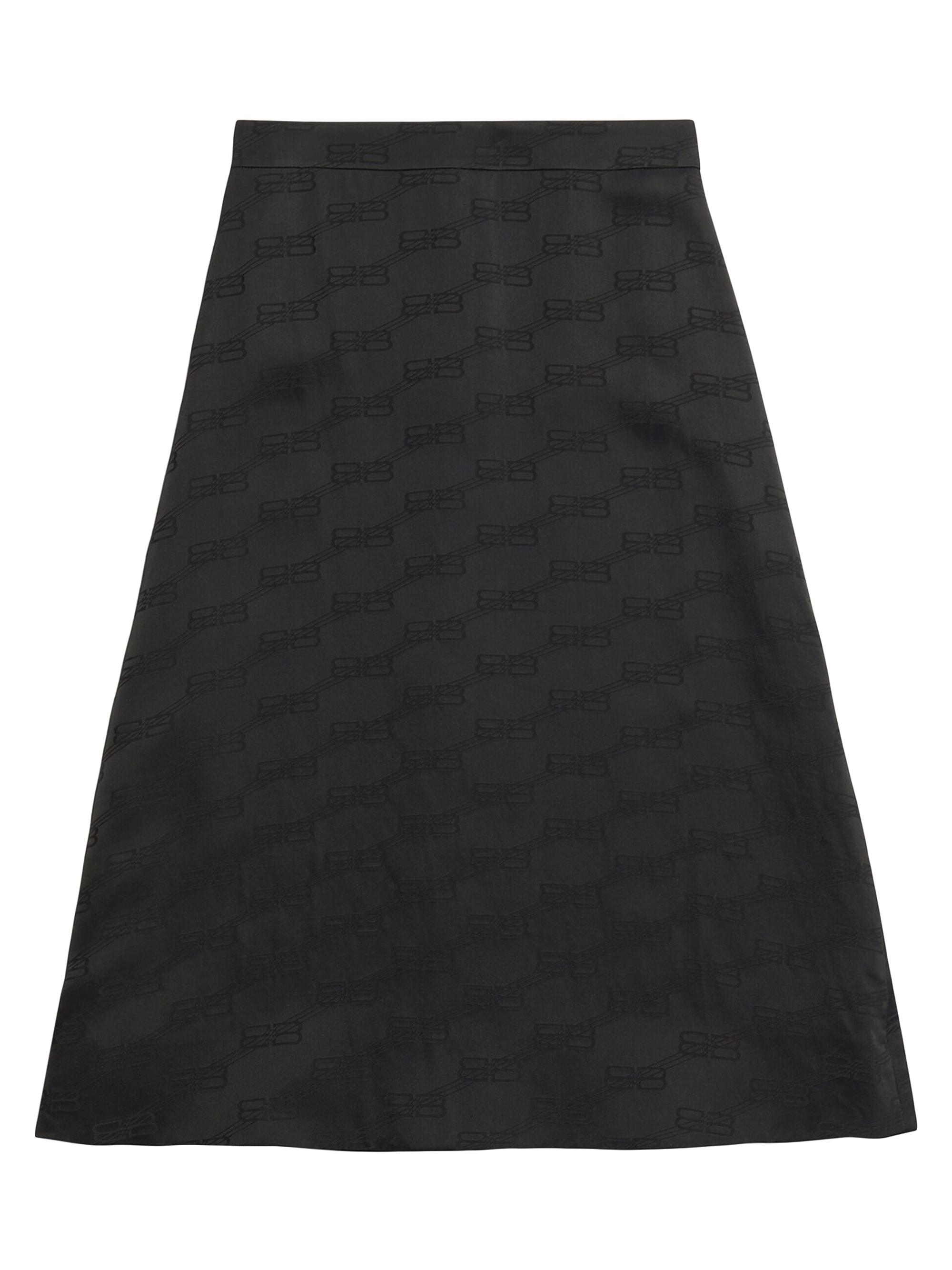 Balenciaga Women's BB Monogram A-Line Skirt - Black