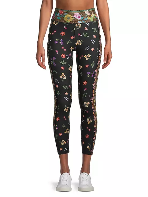 Shop Johnny Was Nani Bee Floral High-Rise Ankle Leggings | Saks Fifth ...