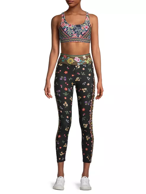 Shop Johnny Was Nani Bee Floral High-Rise Ankle Leggings | Saks Fifth ...