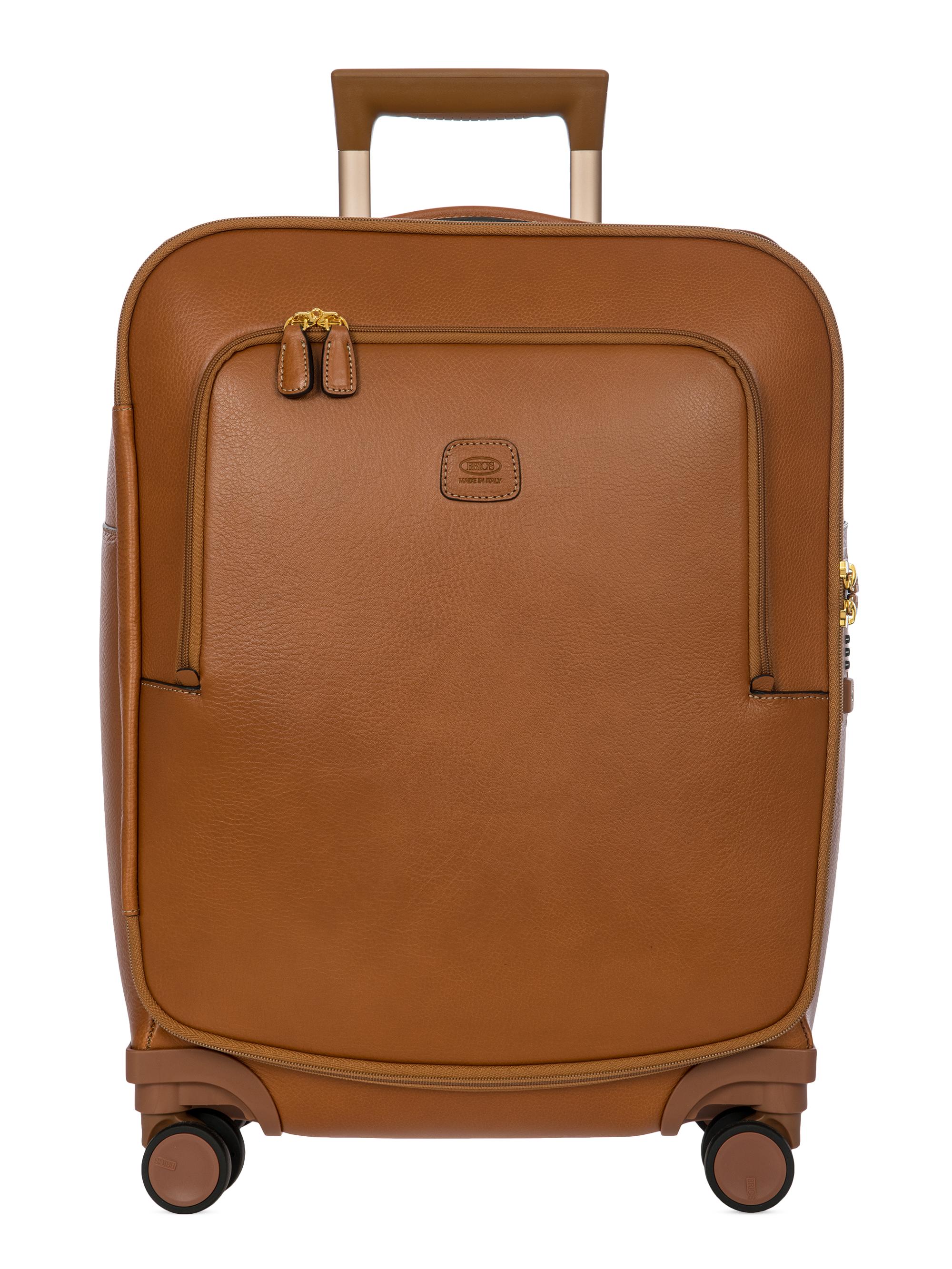 Bric's Men's Life Pelle 21" Compound Spin Suitcase - Cognac