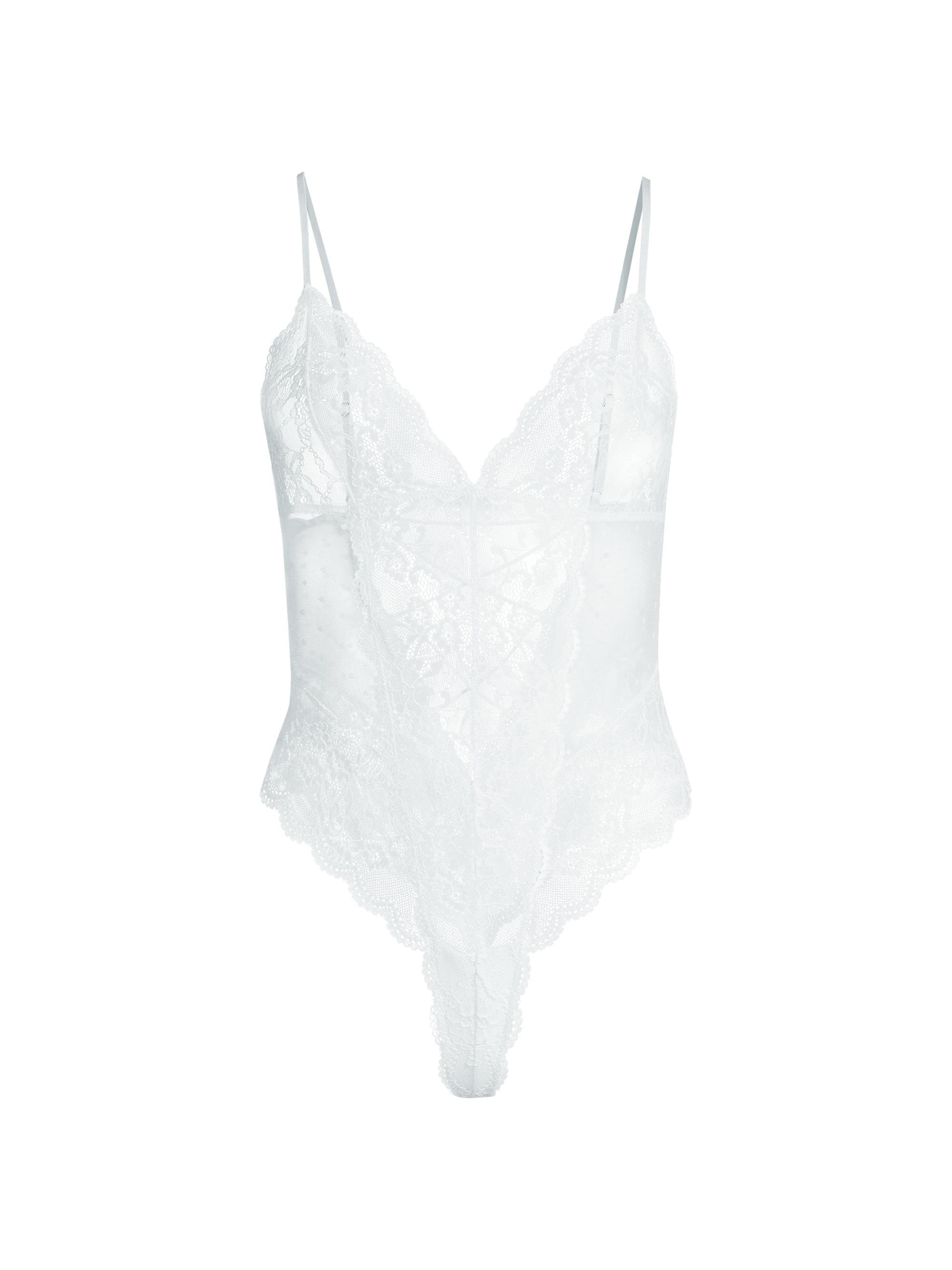 In Bloom Women's Alice Lace Teddy - Hot Pink