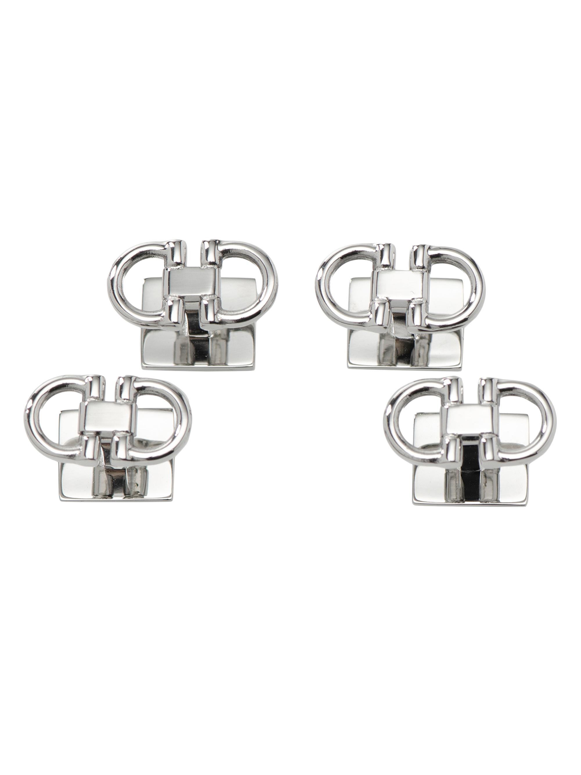 Cufflinks, Inc. Men's Horse Bit Stainless Steel Studs - Silver