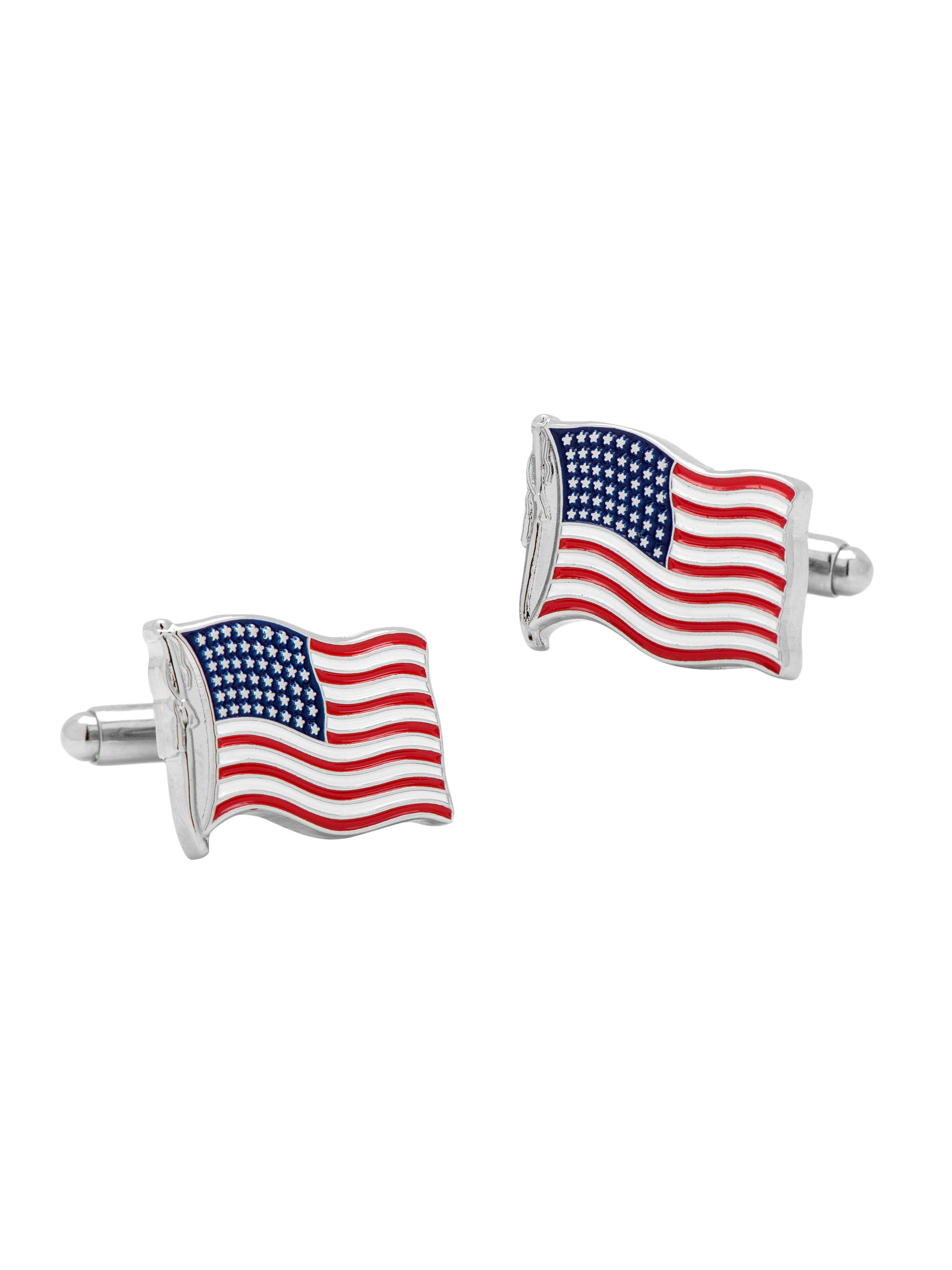 Cufflinks, Inc. Men's Waving Flag Metal & Enamel Cufflinks