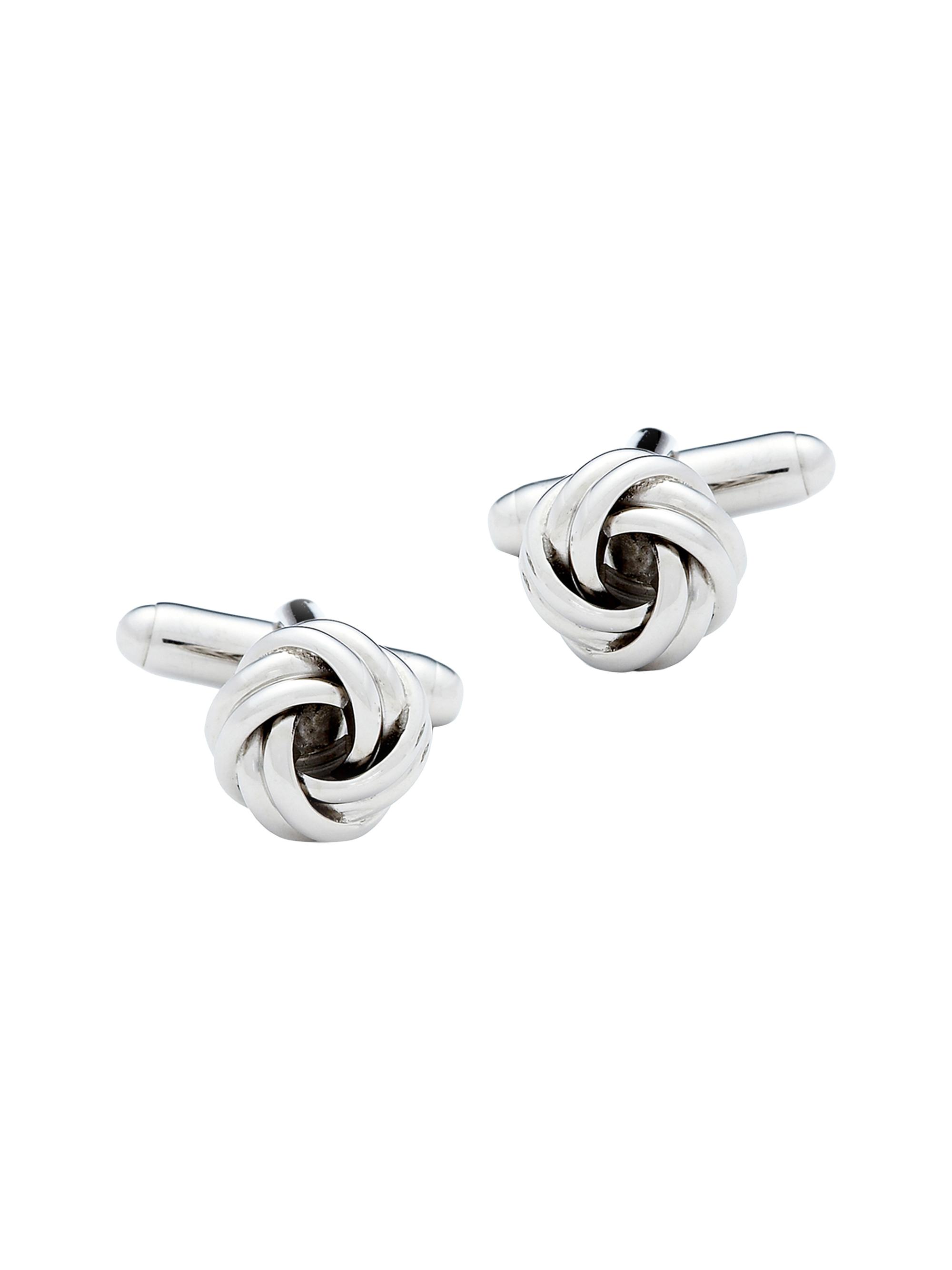 Cufflinks, Inc. Men's Metal Knot Cufflinks - Silver