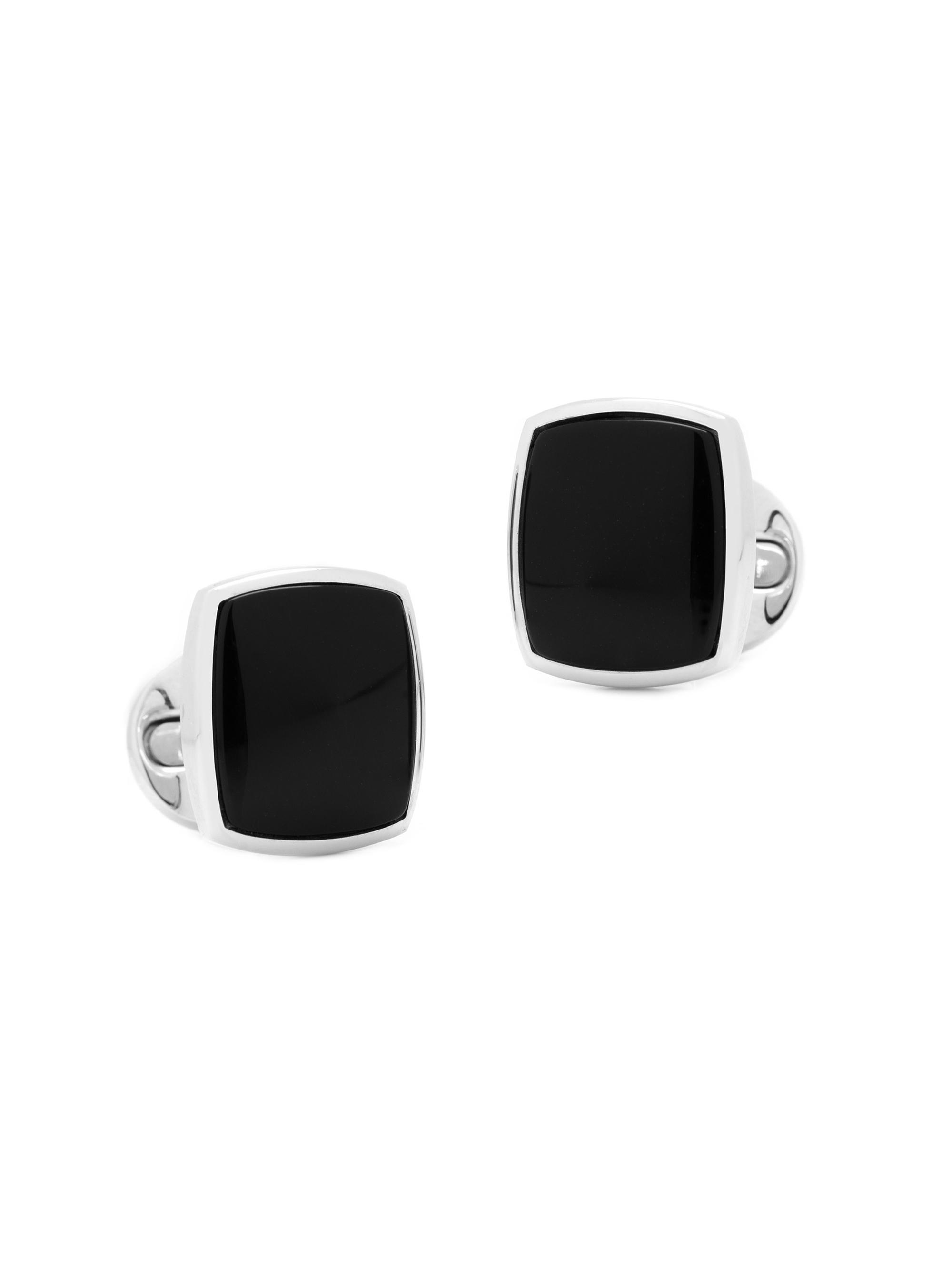 Cufflinks, Inc. Men's Sterling Silver & Onyx Cufflinks - Black