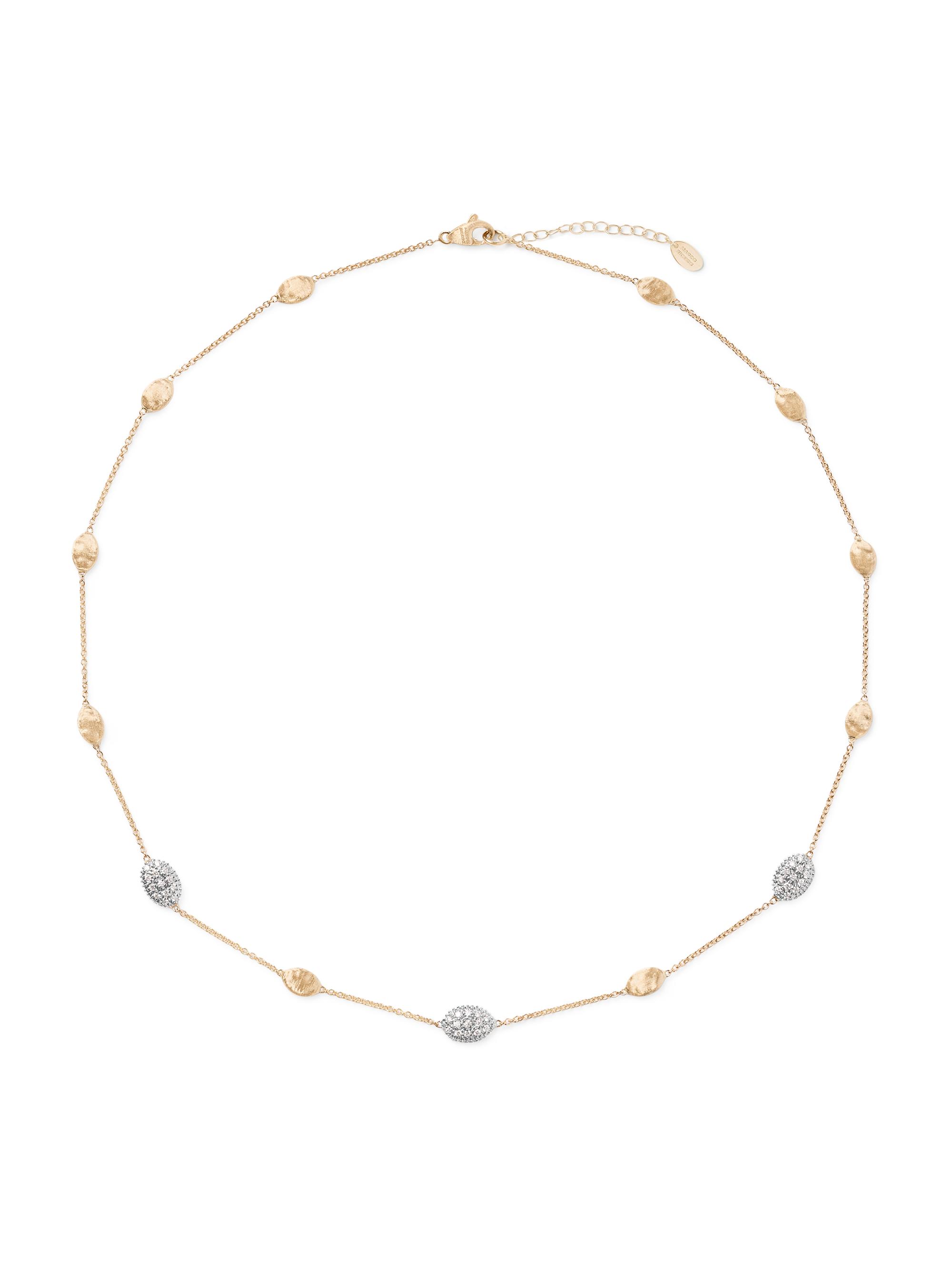 Marco Bicego Women's Siviglia 18K Yellow Gold & 0.6TCW Diamond  Bead Station Necklace - Yellow Gold