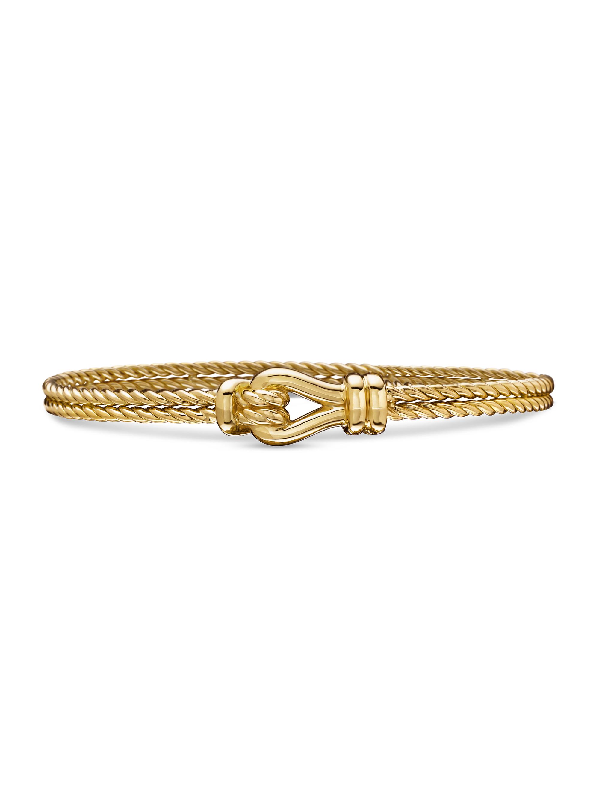 David Yurman Women's Thoroughbred Loop Bracelet in 18K Yellow Gold, 4.5mm - Gold