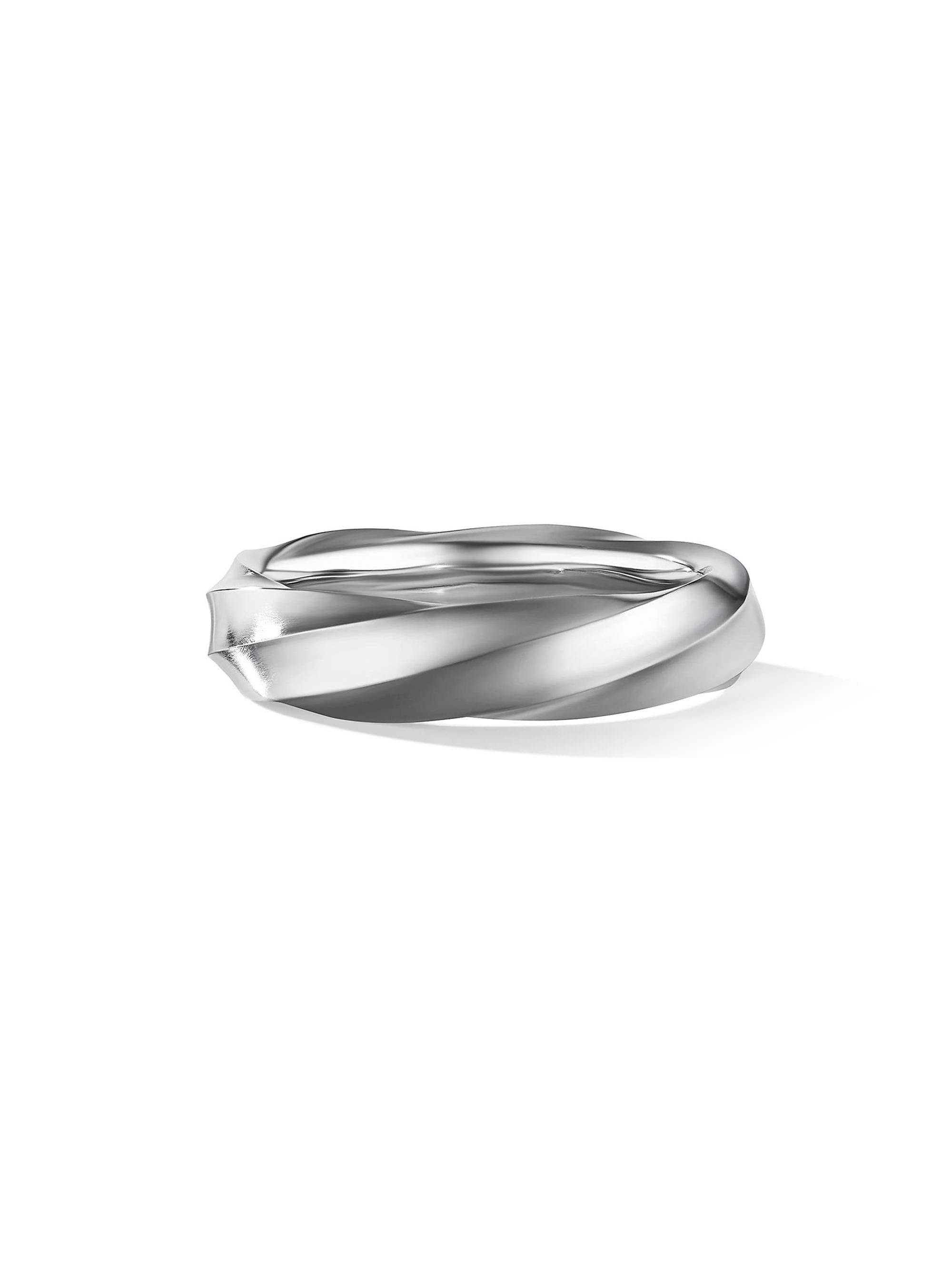 David Yurman Men's Cable Edge Sterling Silver Band Ring - Silver