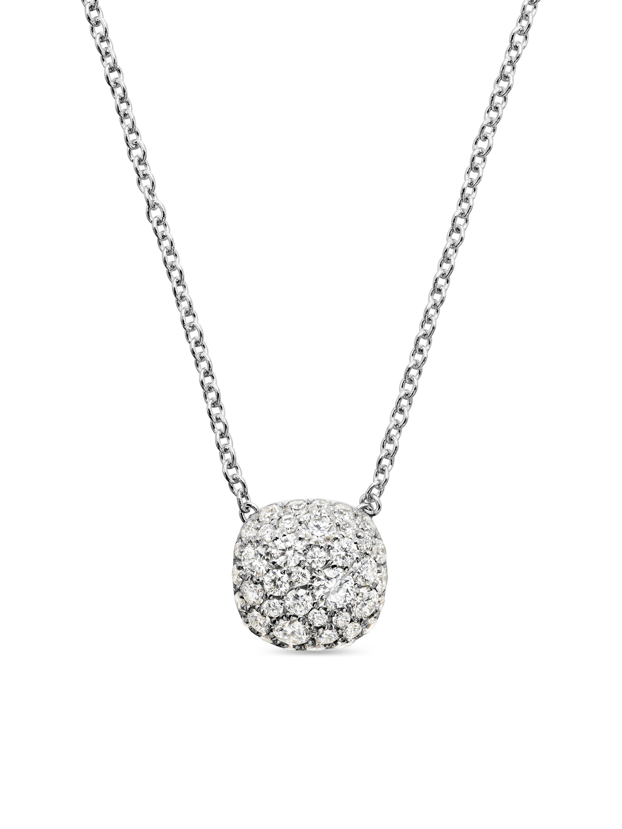 David Yurman Women's Cushion Pendant Necklace in K White Gold - Diamond