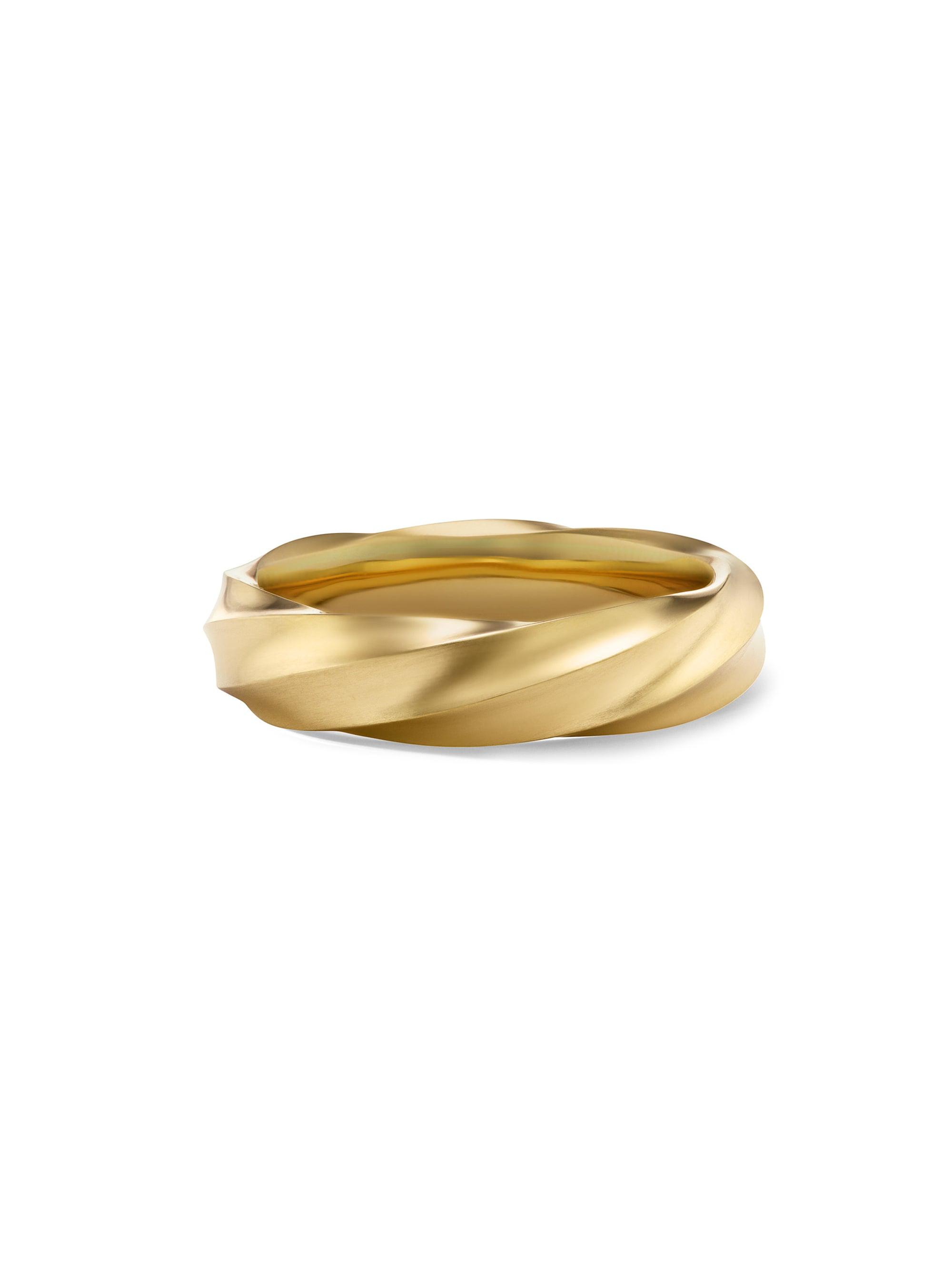 David Yurman Men's Cable Edge Band Ring - Gold