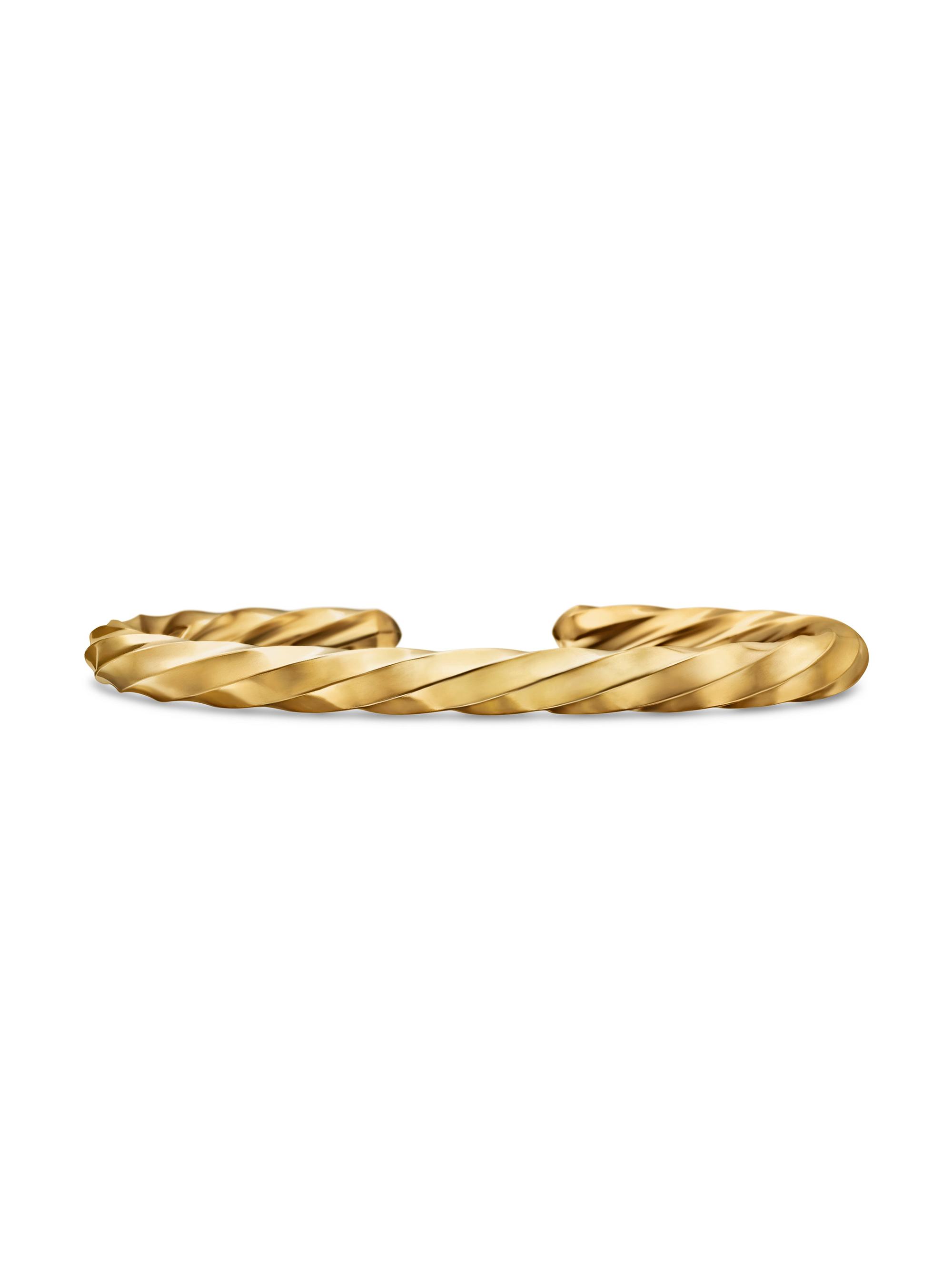 David Yurman Women's Cable Edge Cuff Bracelet in 18K Yellow Gold, 5.5mm