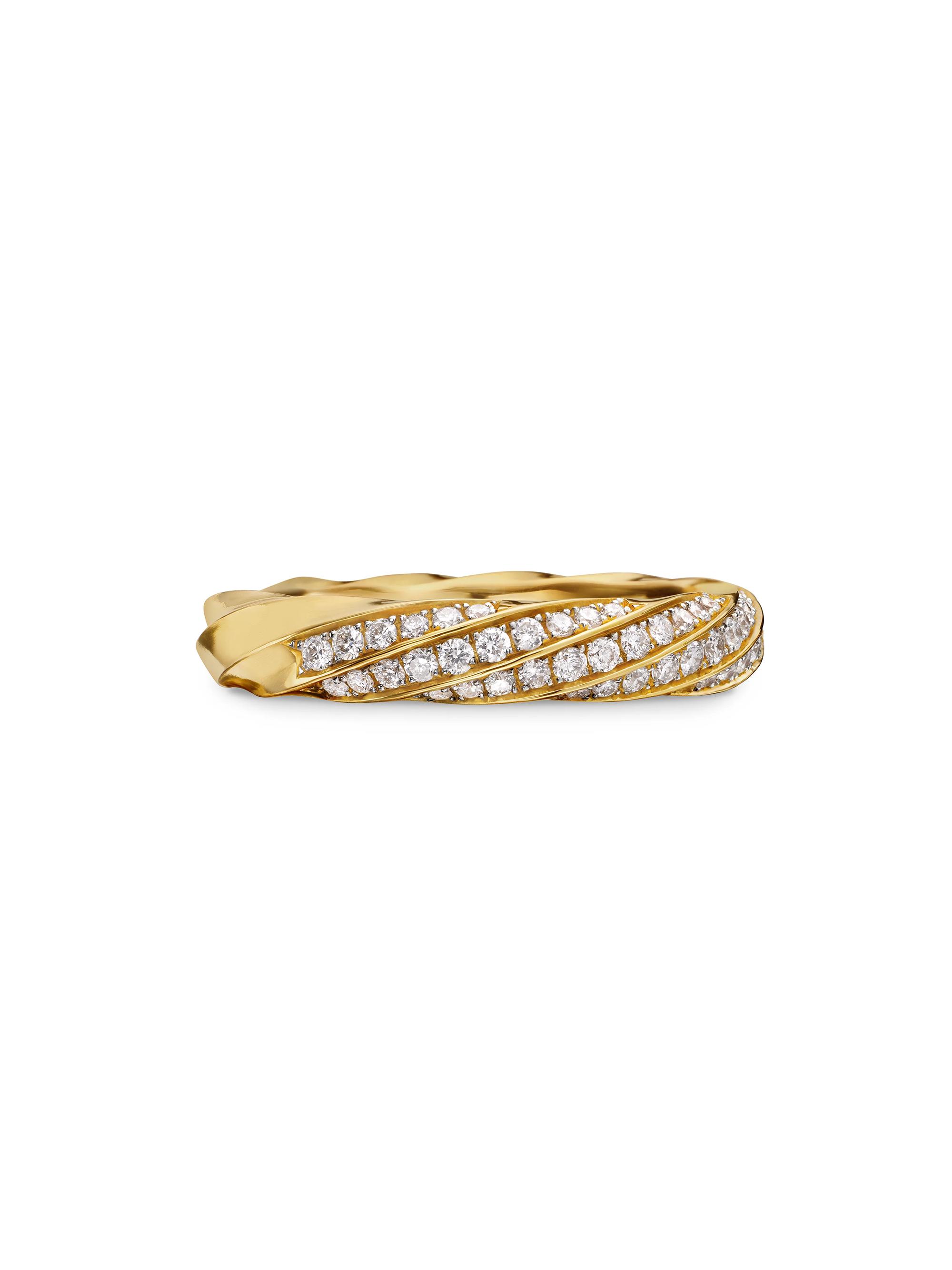 David Yurman Women's Cable Edge Band Ring in 18K Yellow Gold
