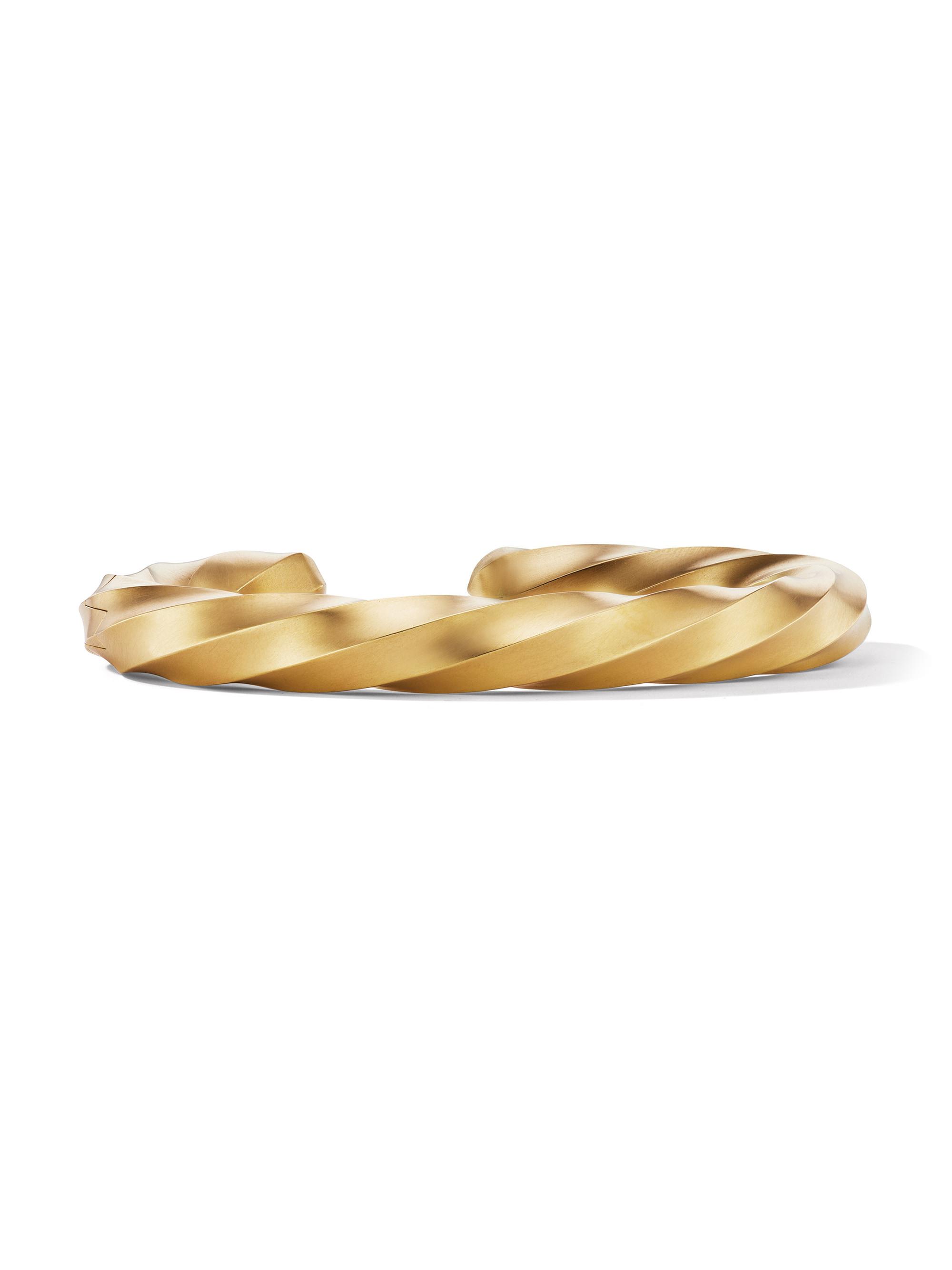 David Yurman Women's Cable Edge Cuff Bracelet In 18K Yellow Gold/9MM