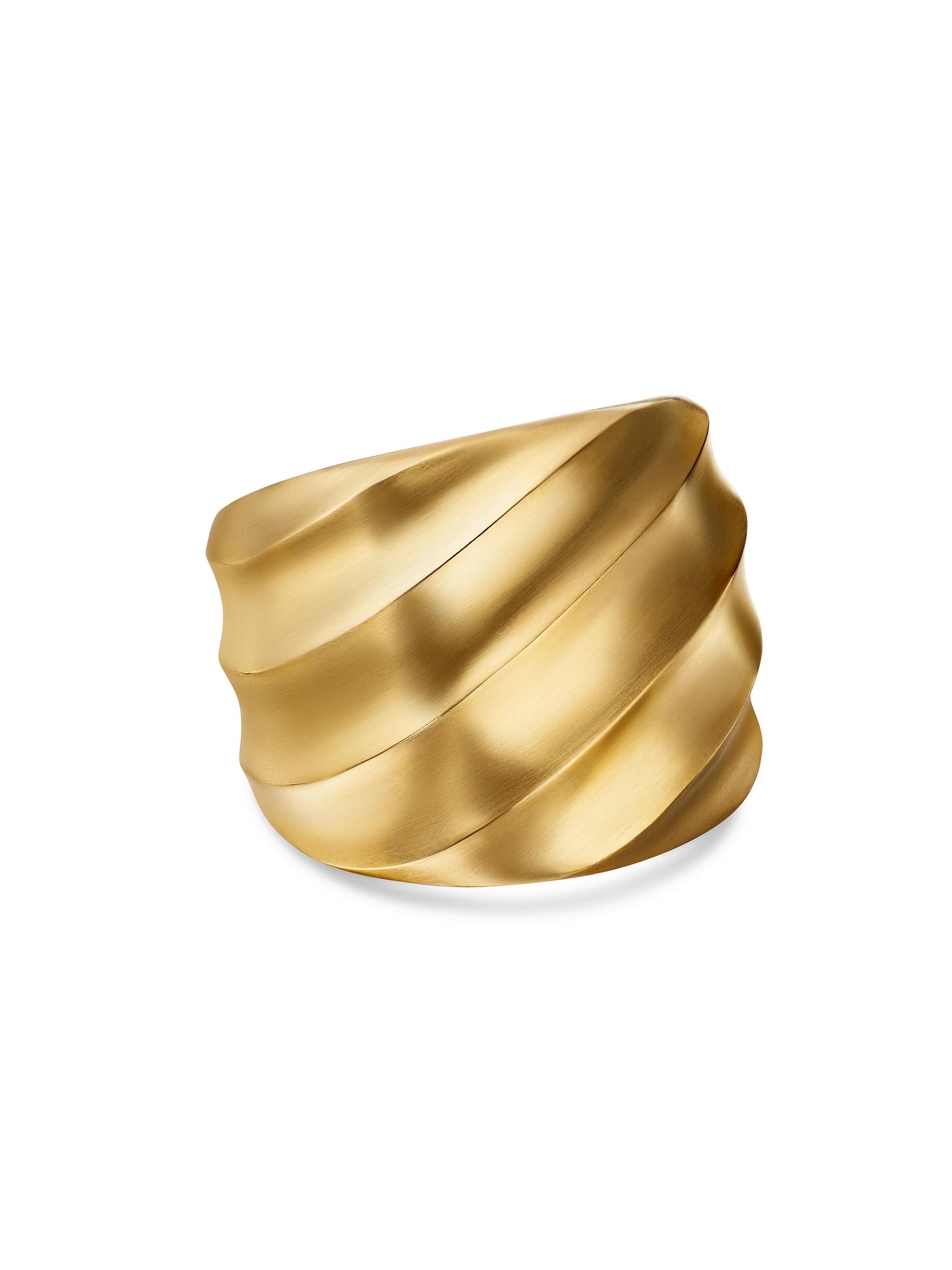 David Yurman Women's Cable Edge Saddle Ring in 1K Yellow Gold, 1.mm
