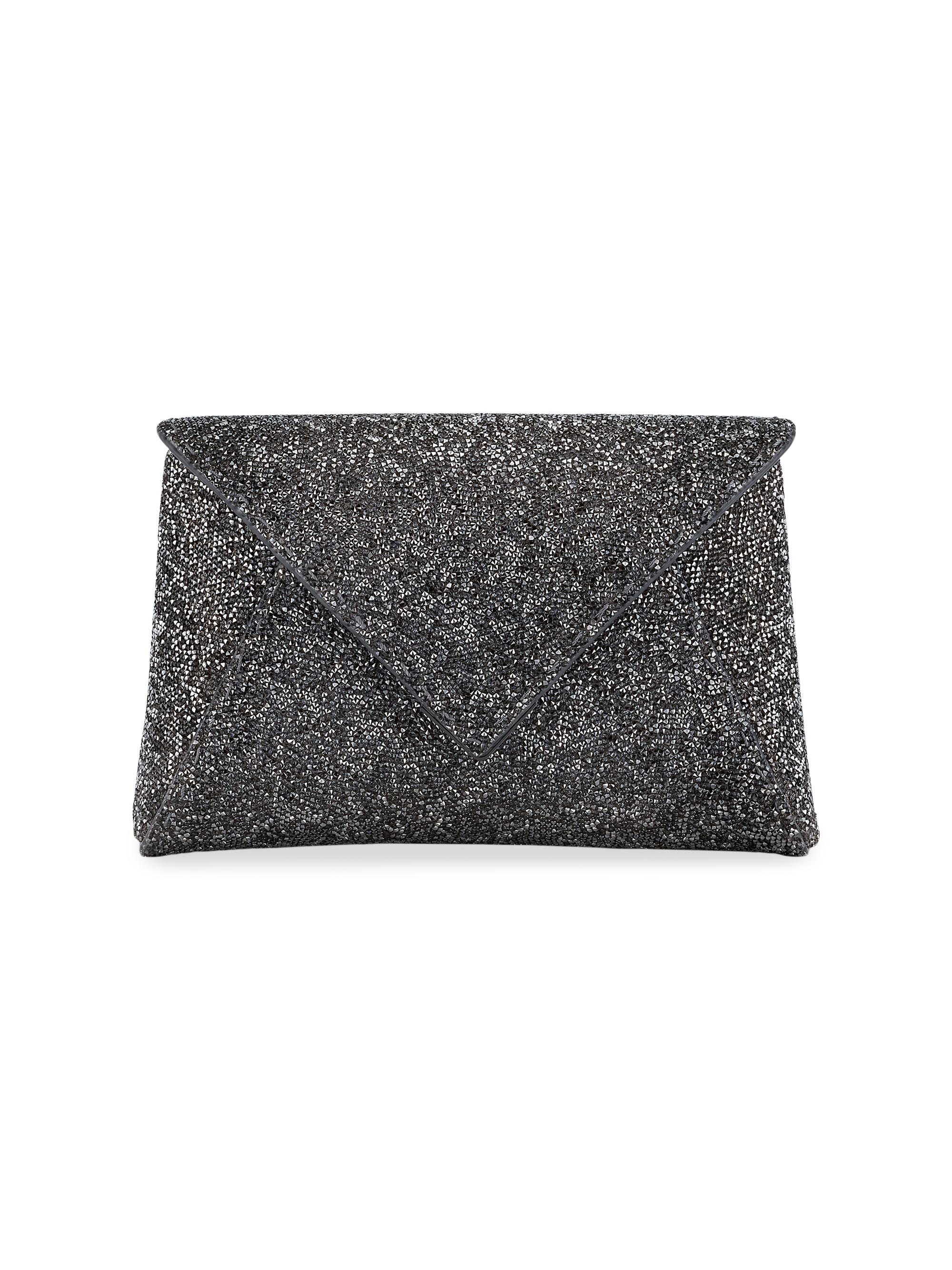 Tyler Ellis Women's Lee Pouchet Small Swarovski Rock Crystal with Gunmetal Hardware - Meteorite