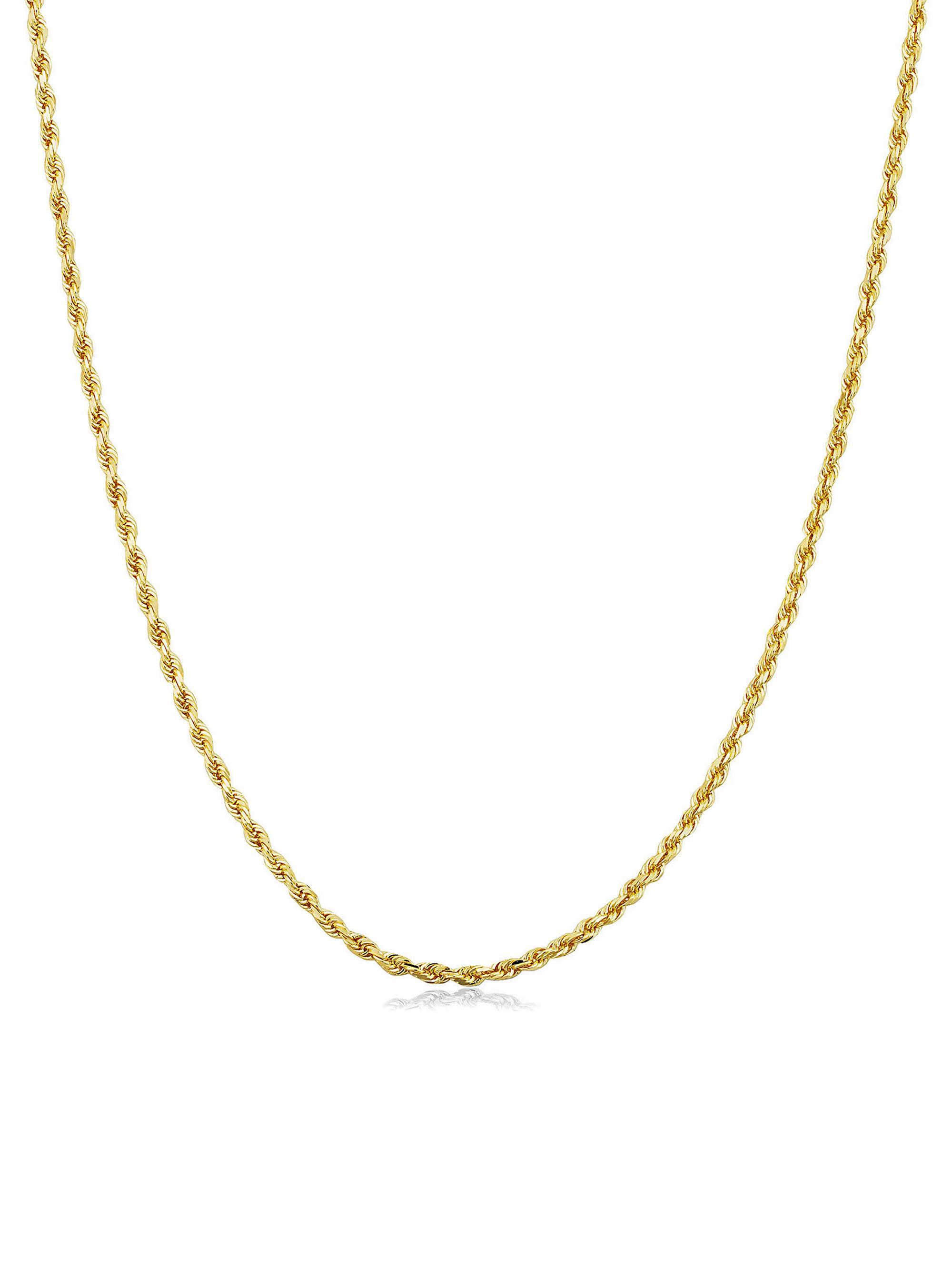 Oradina Women's 14K Yellow Gold Roman Rope Necklace - Yellow Gold
