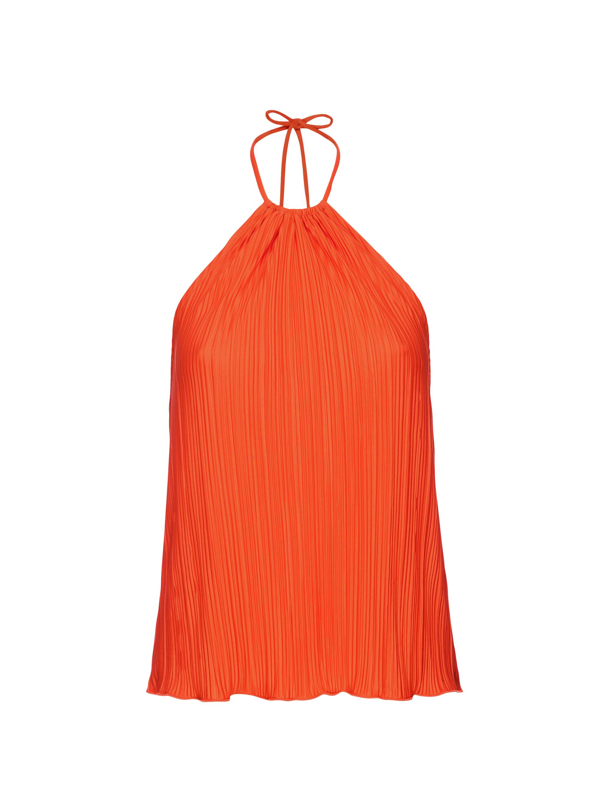 Good American Women's Always Fits Plissé Halter Tank - Roma