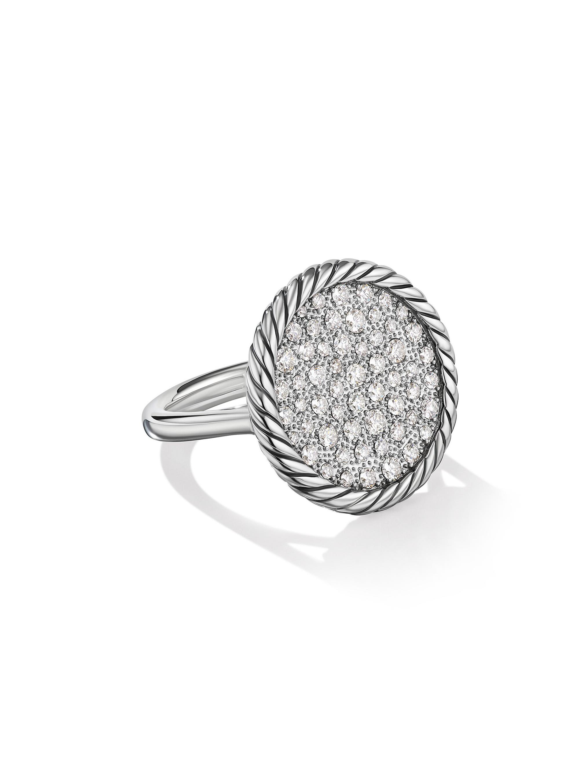David Yurman Women's DY Elements Ring With Pavé Diamonds - Silver