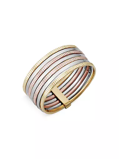 14K Tricolor Gold Power Stack II Ring