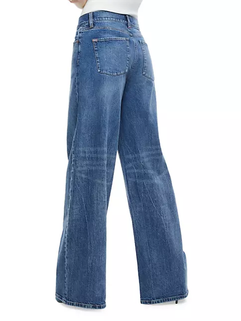 Shop Alice + Olivia Trish High-Rise Brooklyn Baggy Jeans | Saks Fifth Avenue