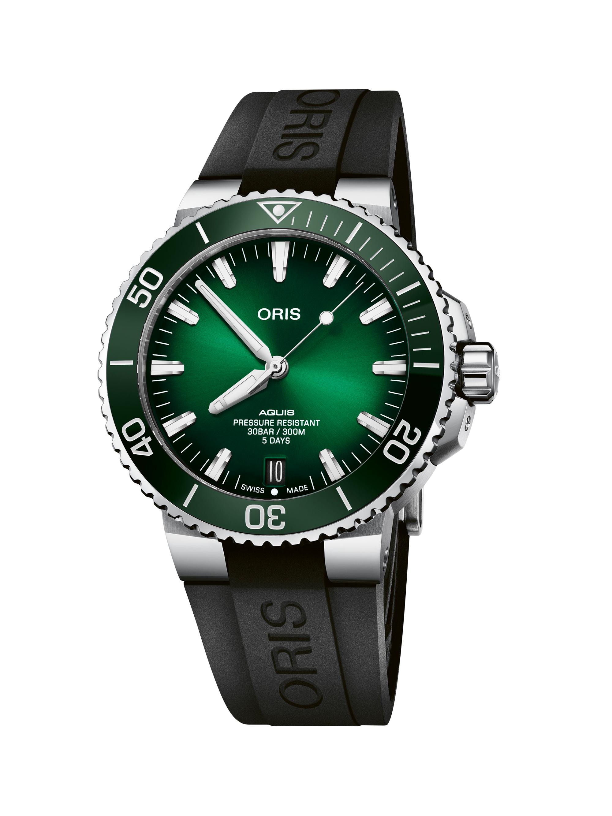 Oris Men's Aquis Date Calibre 400 Stainless Steel & Rubber Diver's Watch/43.5MM - Steel