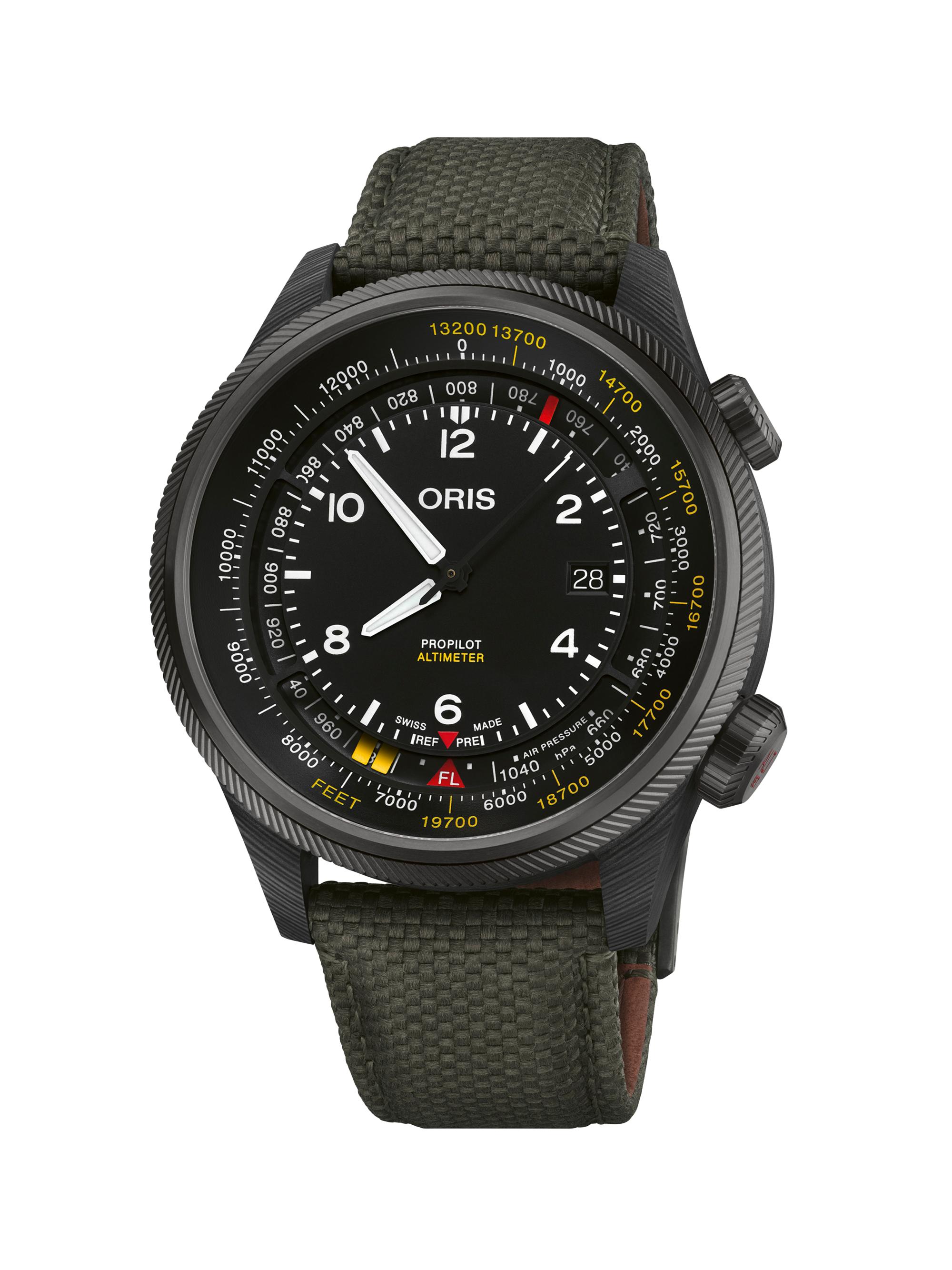 Oris Women's ProPilot 3D-Printed Carbon & Titanium Watch - Black