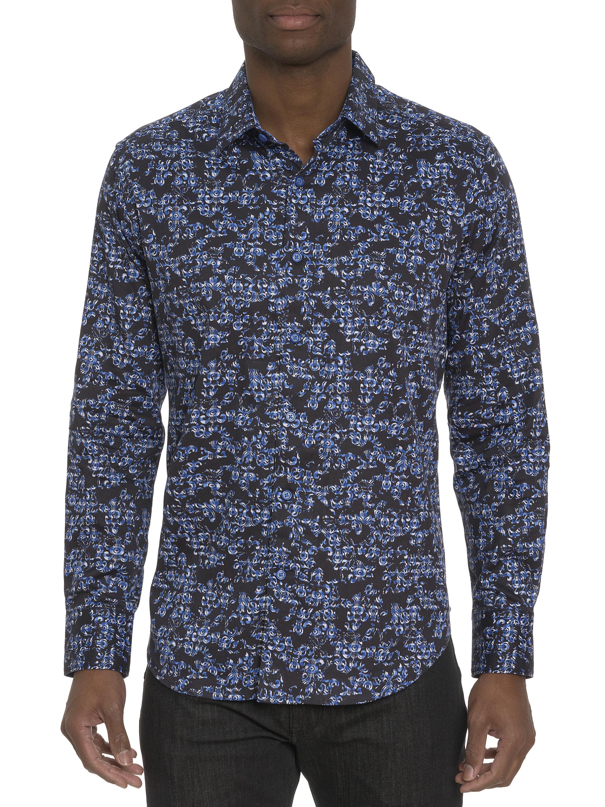 Robert Graham Men's Merano Printed Shirt - Dark Navy
