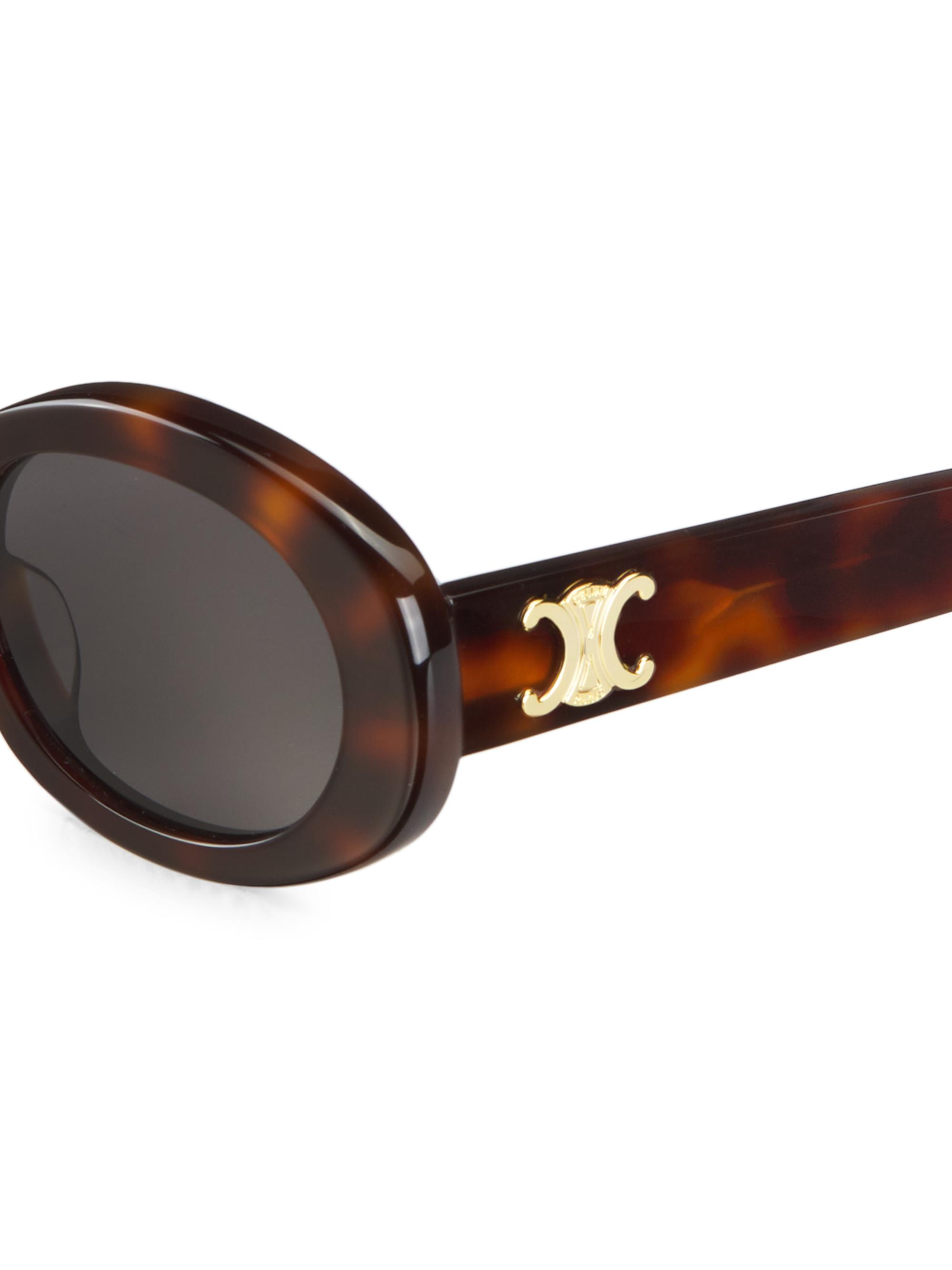 52MM Oval Acetate Sunglasses