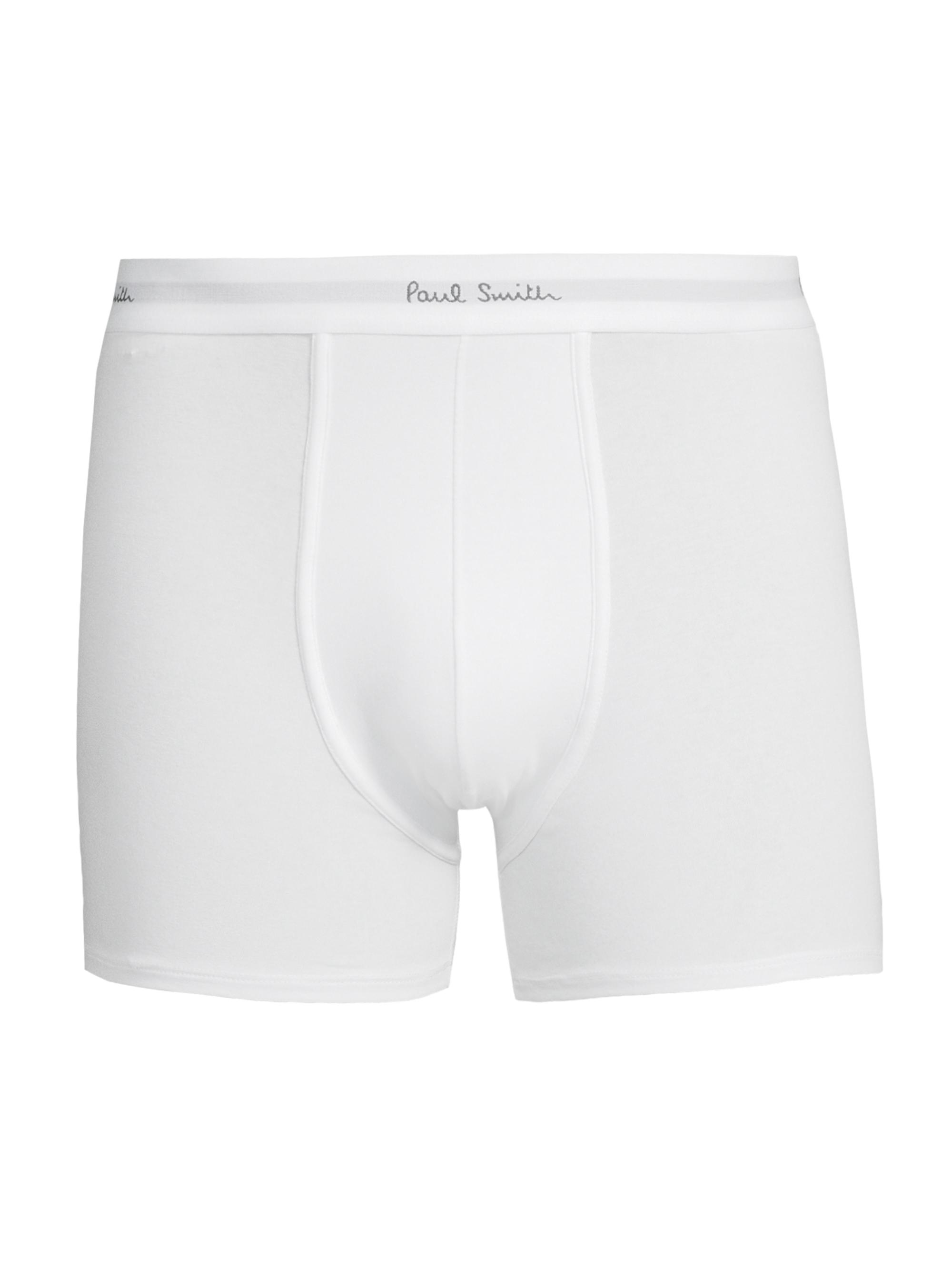 Paul Smith Men's Long Plain Trunk 3-Pack - White