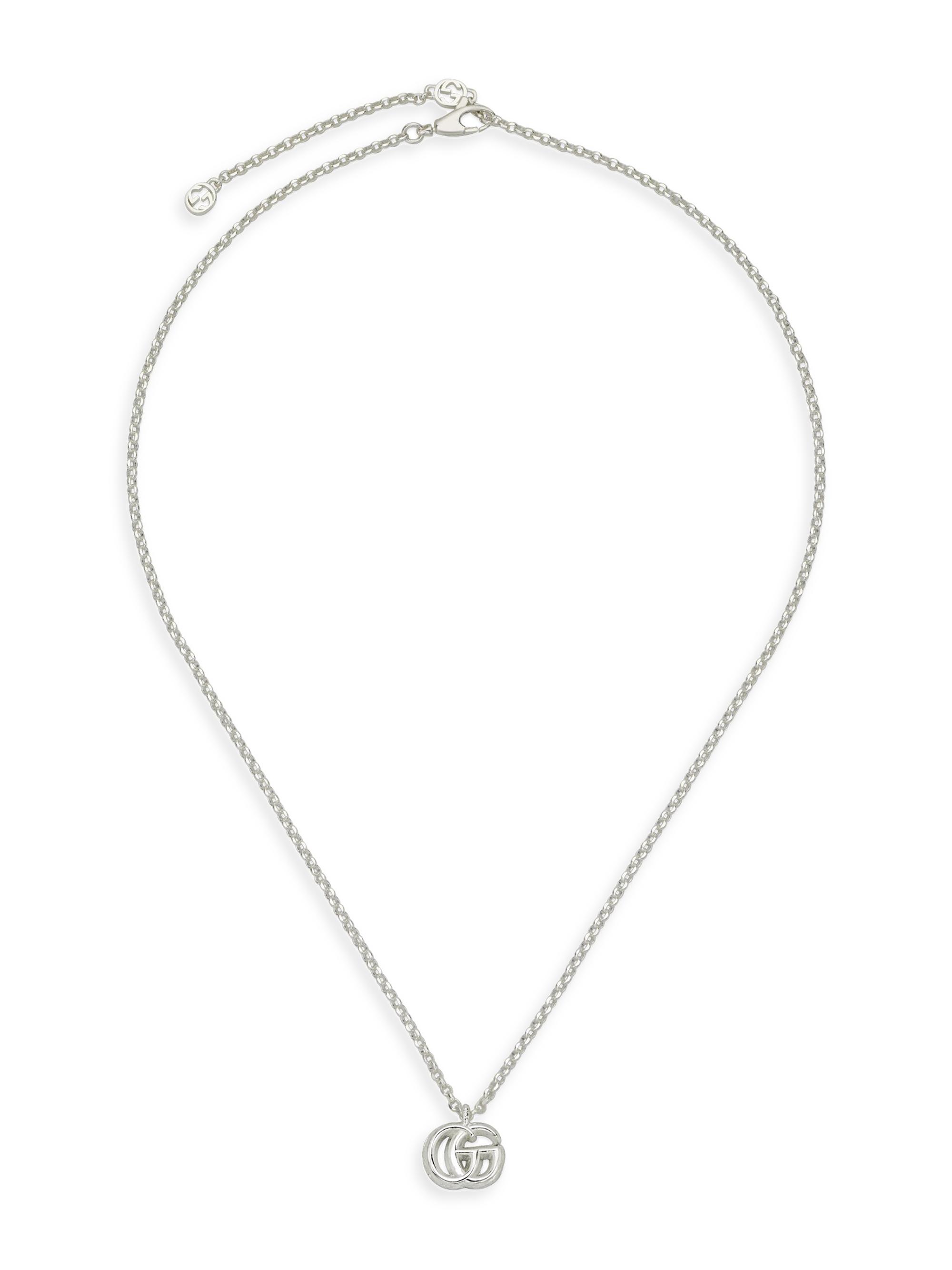 Gucci Women's GG Marmont Sterling Silver Pendant Necklace - Silver