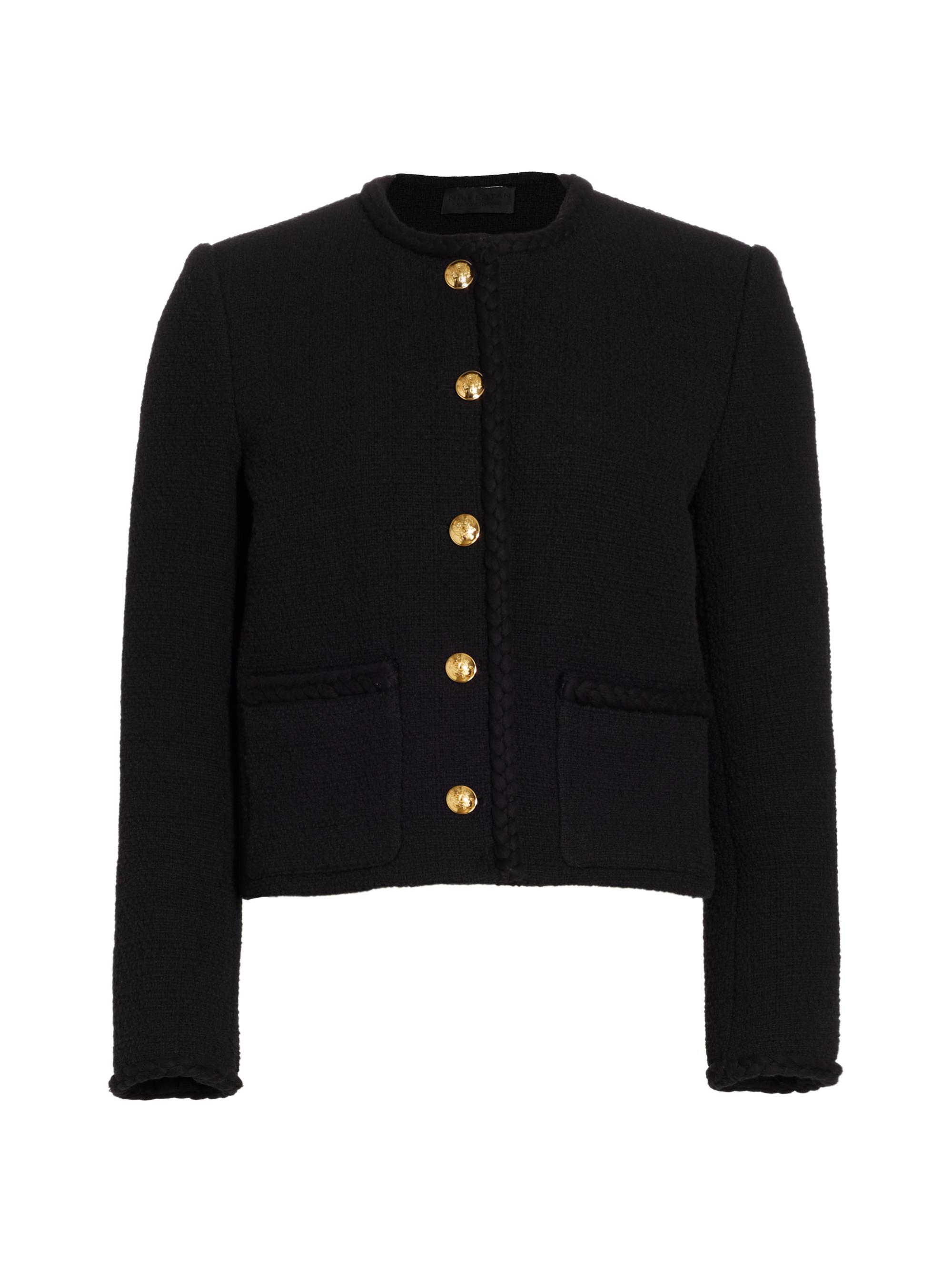 Nili Lotan ​Romy Braided-Trim Cropped Jacket | Saks Fifth Avenue