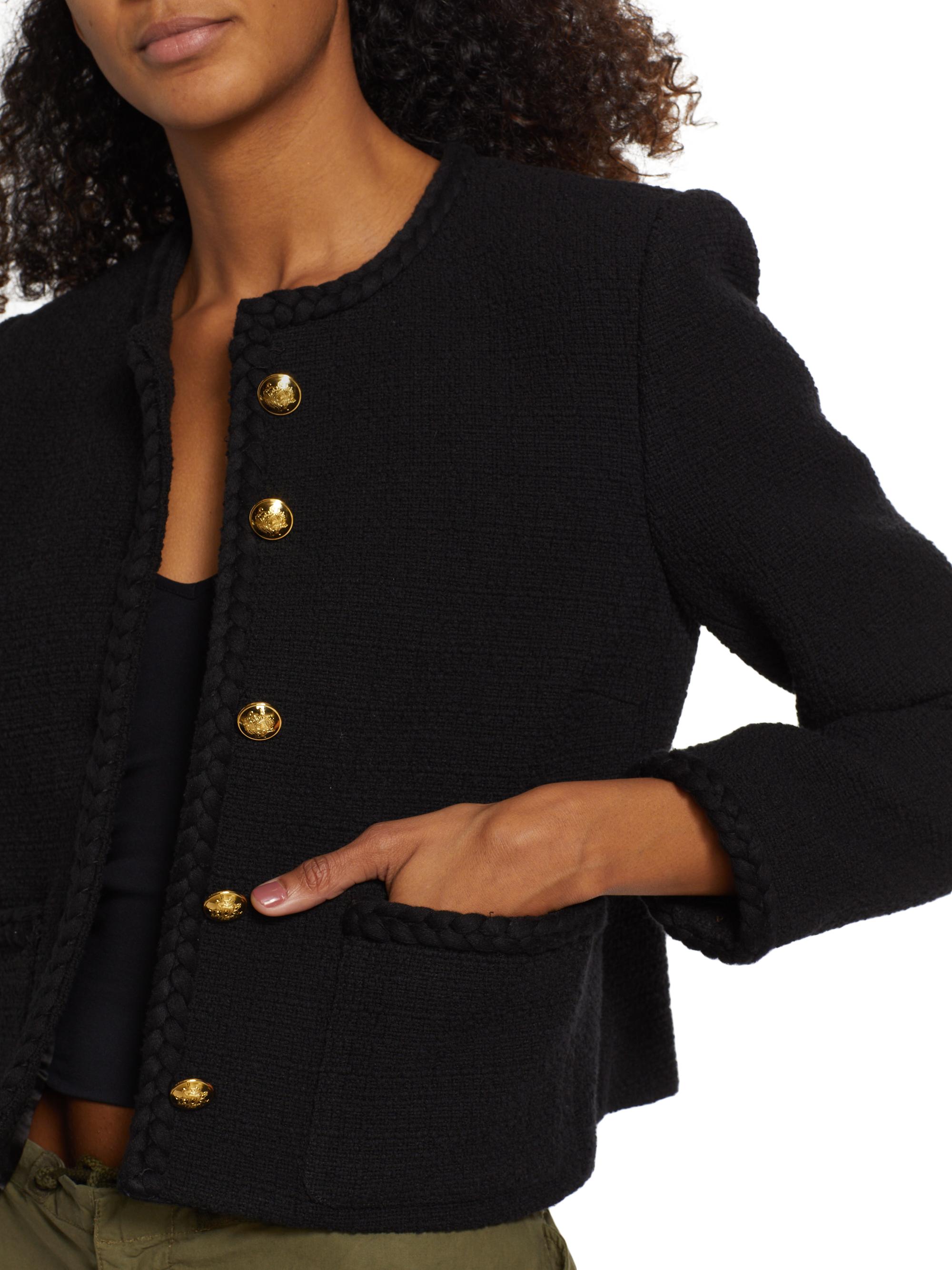 Nili Lotan ​Romy Braided-Trim Cropped Jacket | Saks Fifth Avenue