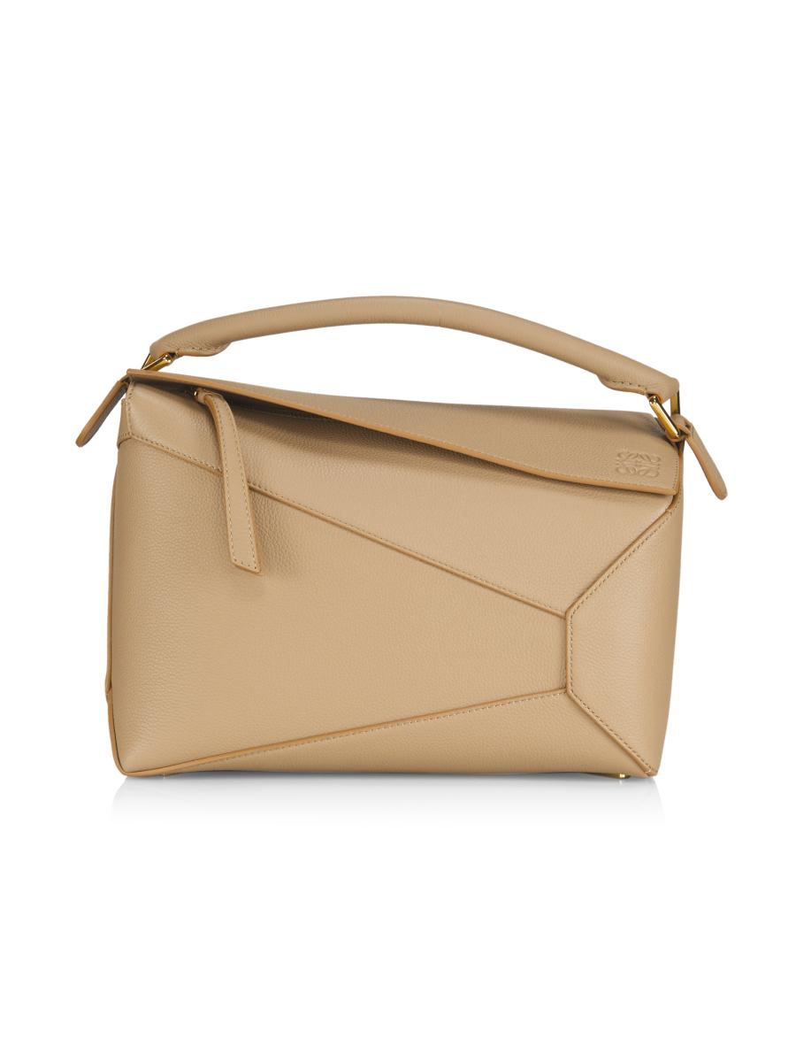 ショルダーバッグ LOEWE PUZZLE LARGE HANDBAG IN GRAINY LEATHER Large Puzzle Edge bag in grained calfskin Black - LOEWE