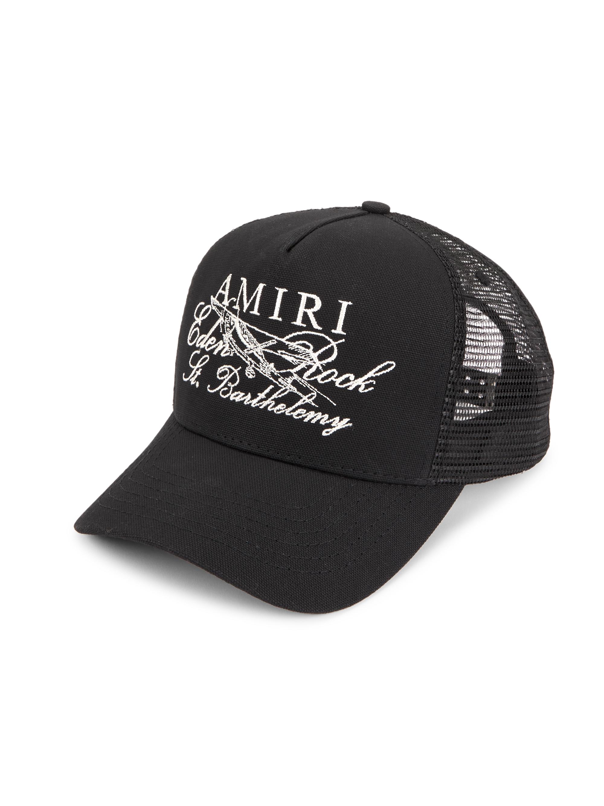 Amiri Men's  x Eden Rock Logo Trucker Hat - Black