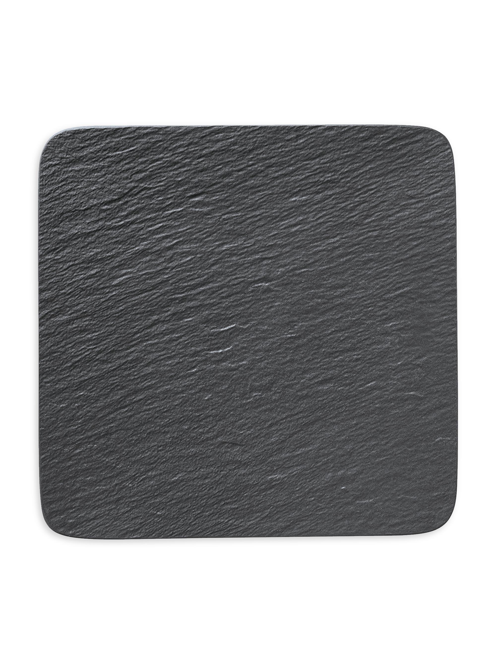 Villeroy & Boch Manufacture Rock Square Serving Plate/Gourmet Plate - Black